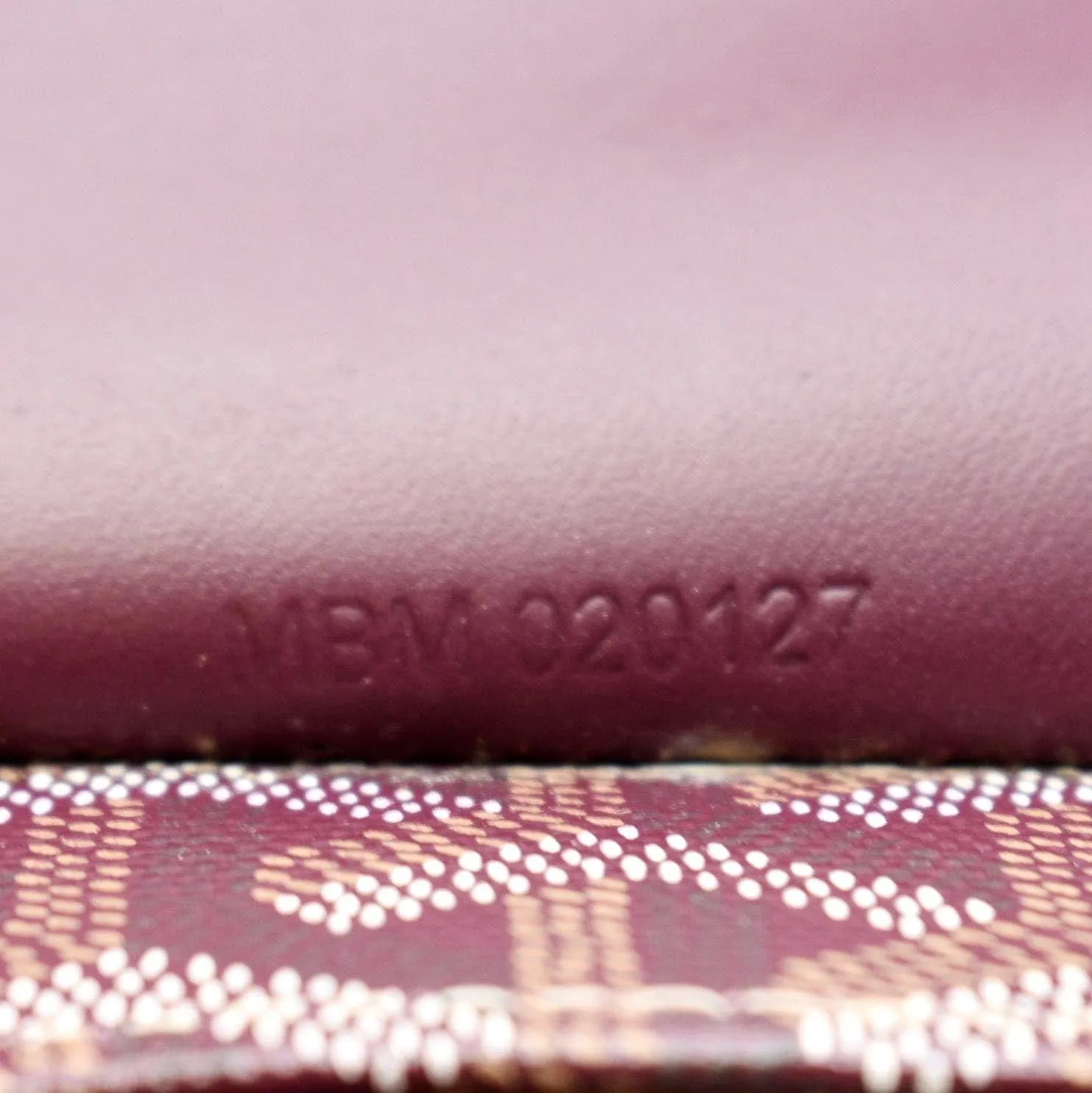 GOYARD Saigon Chevron Print Coated Canvas Top Handle Satchel Bag Burgundy