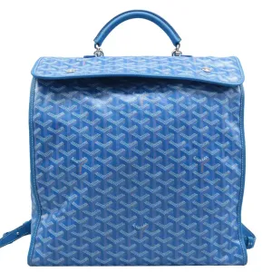 GOYARD Saint Leger Chevron Print Canvas Backpack Sky Blue