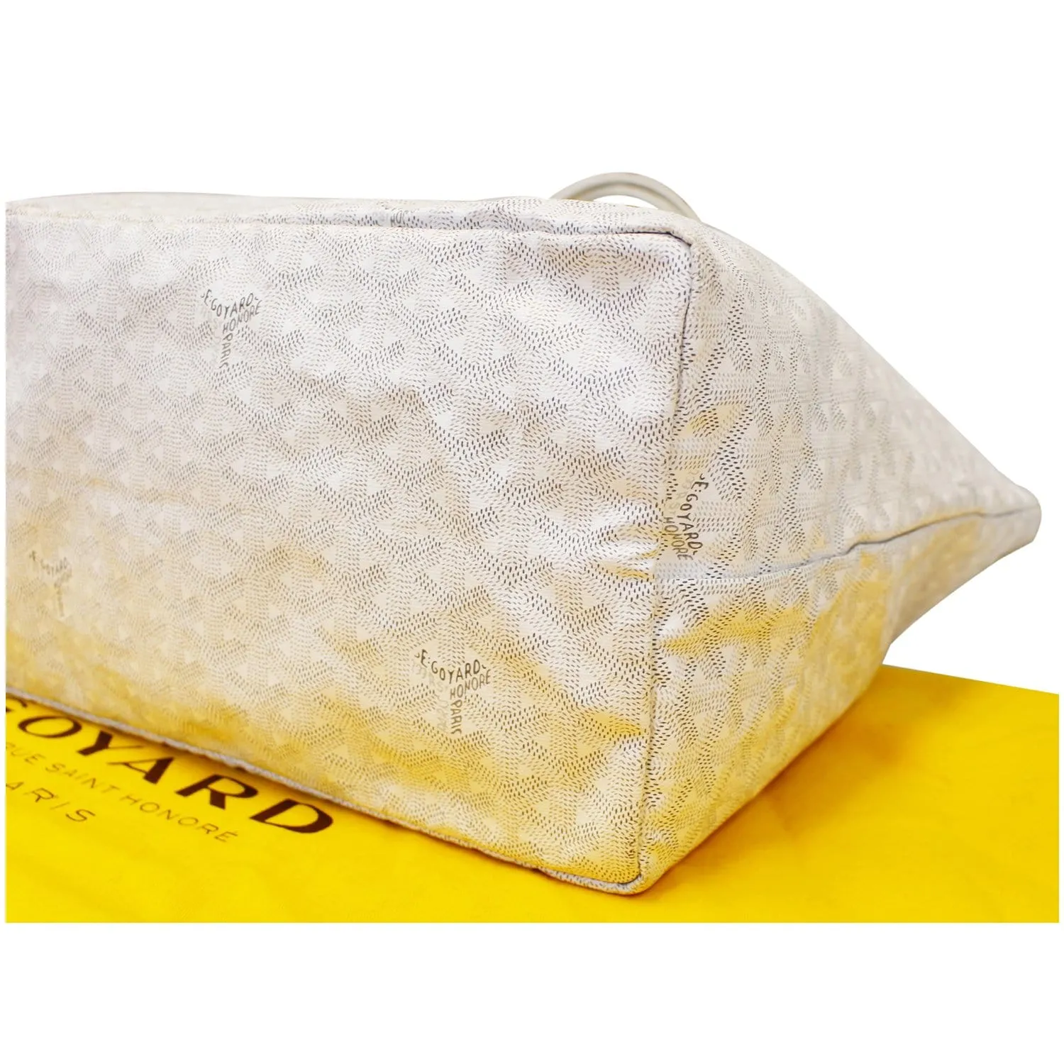 GOYARD Saint Louis GM Tote Shoulder Bag White