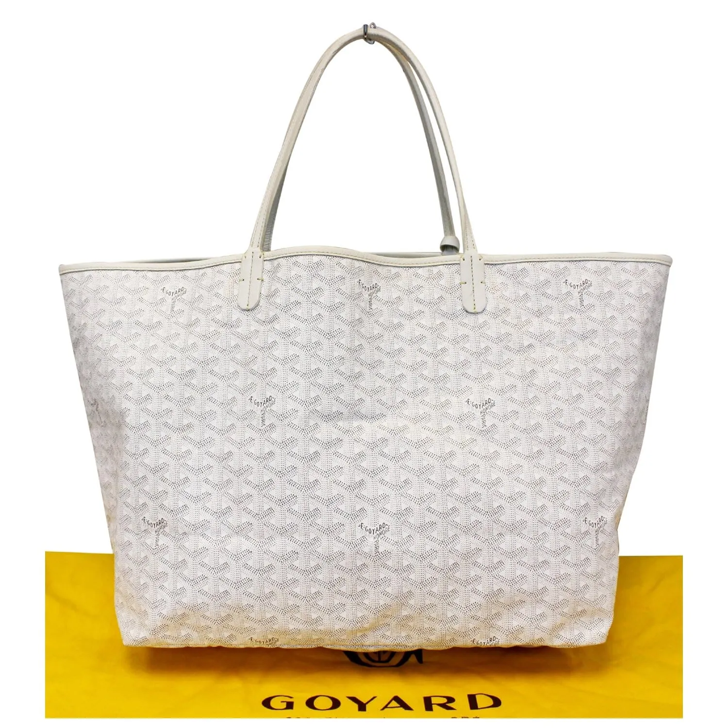 GOYARD Saint Louis GM Tote Shoulder Bag White