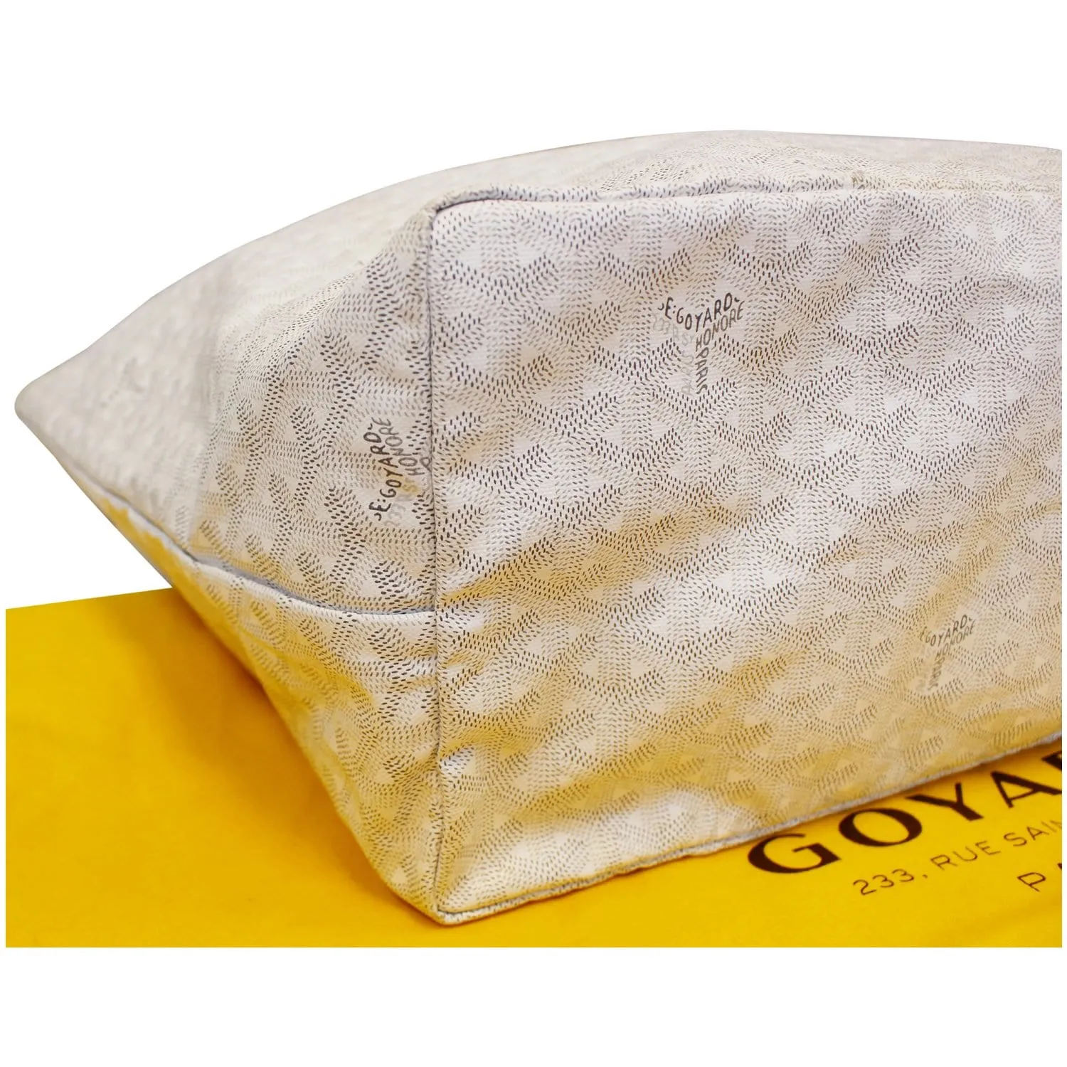 GOYARD Saint Louis GM Tote Shoulder Bag White