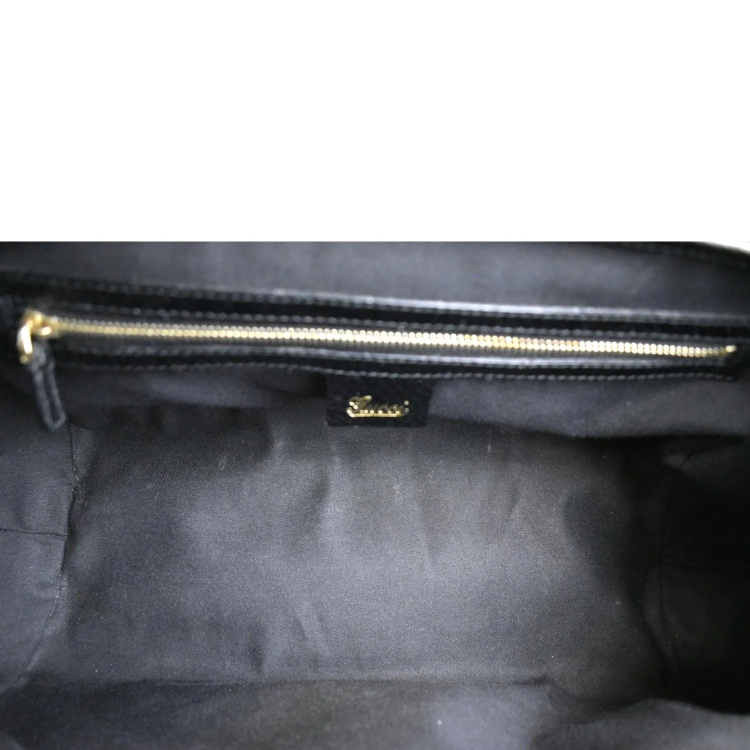 GUCCI Bamboo Bullet Calfskin Leather Satchel Bag Black 131496