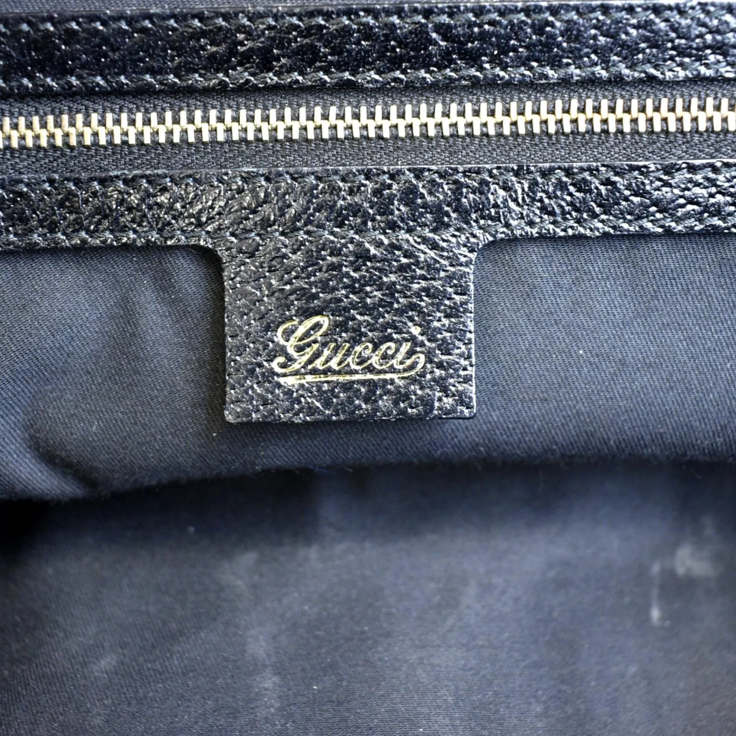 GUCCI Bamboo Bullet Calfskin Leather Satchel Bag Black 131496