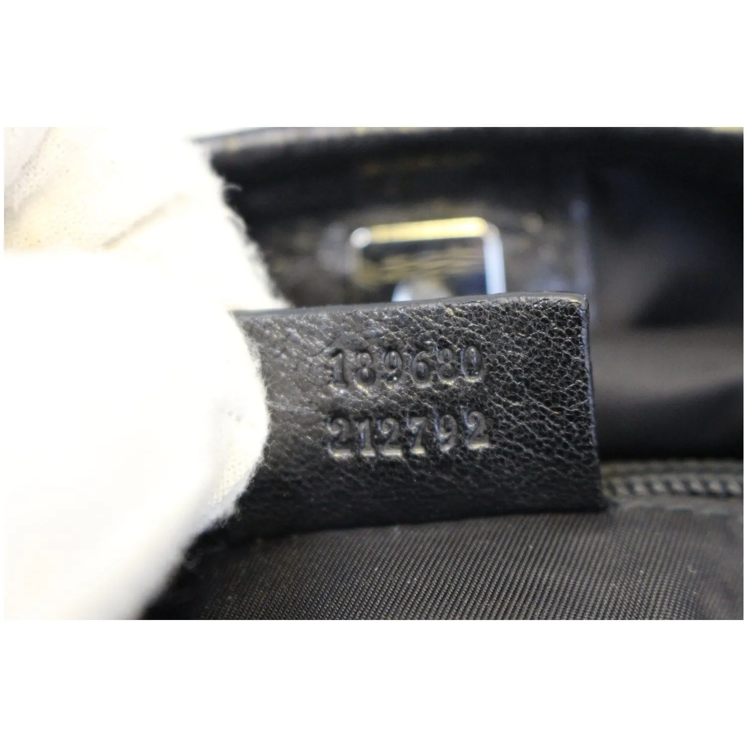 GUCCI Black Leather Signature Extra Large Tote Bag 189680
