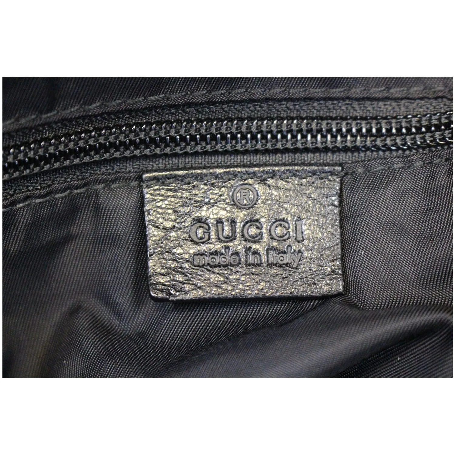 GUCCI Black Leather Signature Extra Large Tote Bag 189680