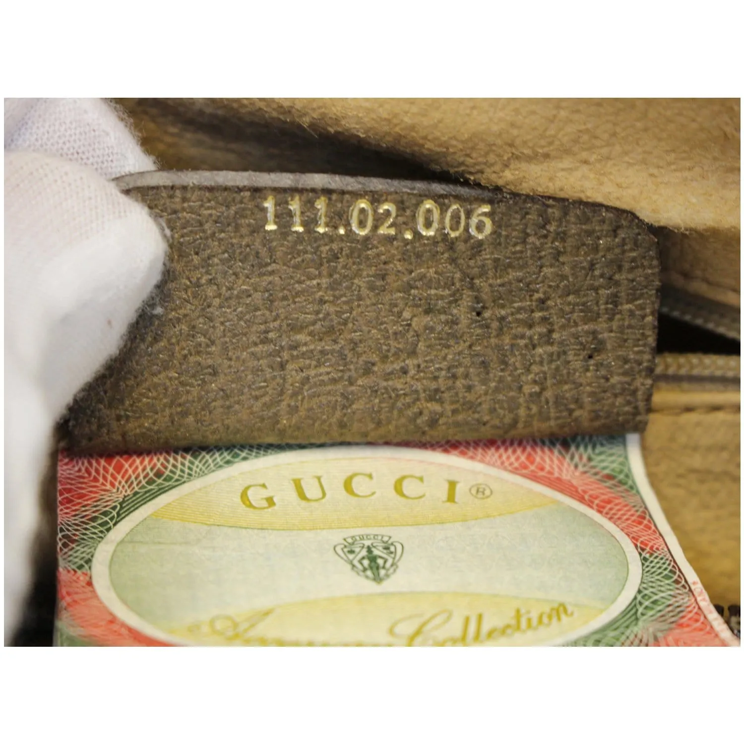 GUCCI Boston Doctor GG Canvas Satchel Handbag Taupe