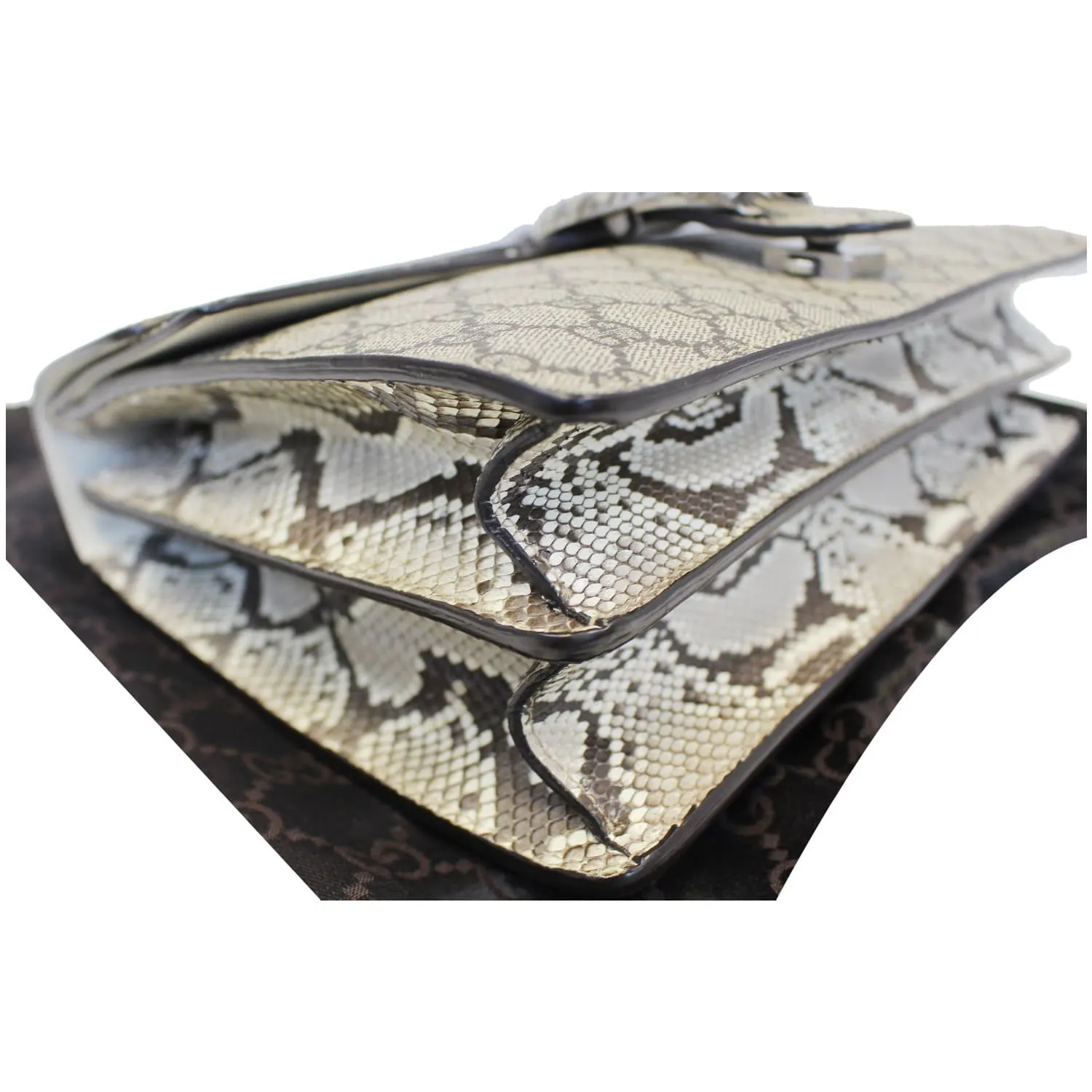 GUCCI Dionysus Medium GG Supreme Embroidered Shoulder Bag 400235 Beige