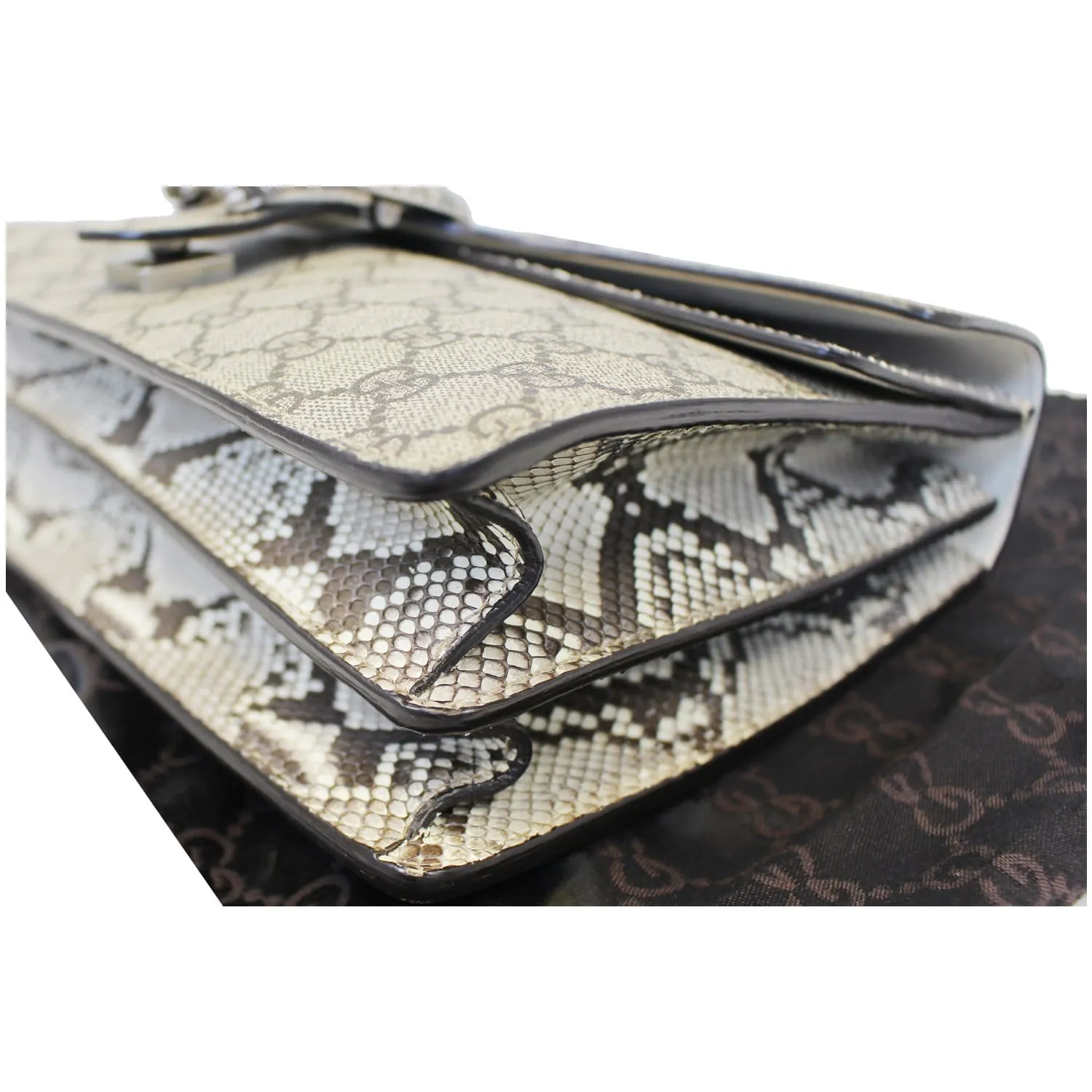 GUCCI Dionysus Medium GG Supreme Embroidered Shoulder Bag 400235 Beige