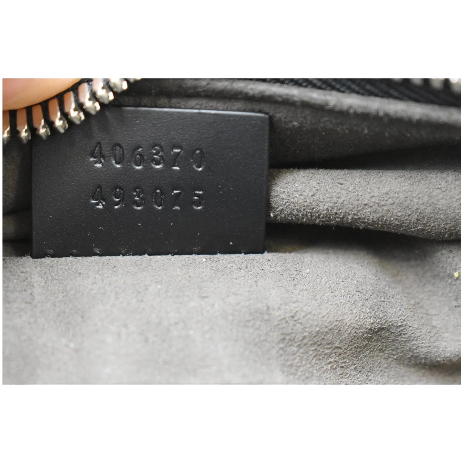 GUCCI GG Signature Leather Backpack Bag Black 406370