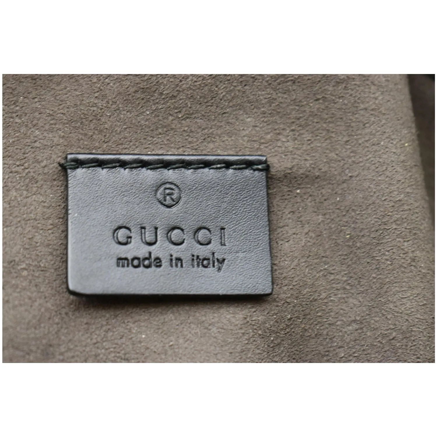 GUCCI GG Signature Leather Backpack Bag Black 406370