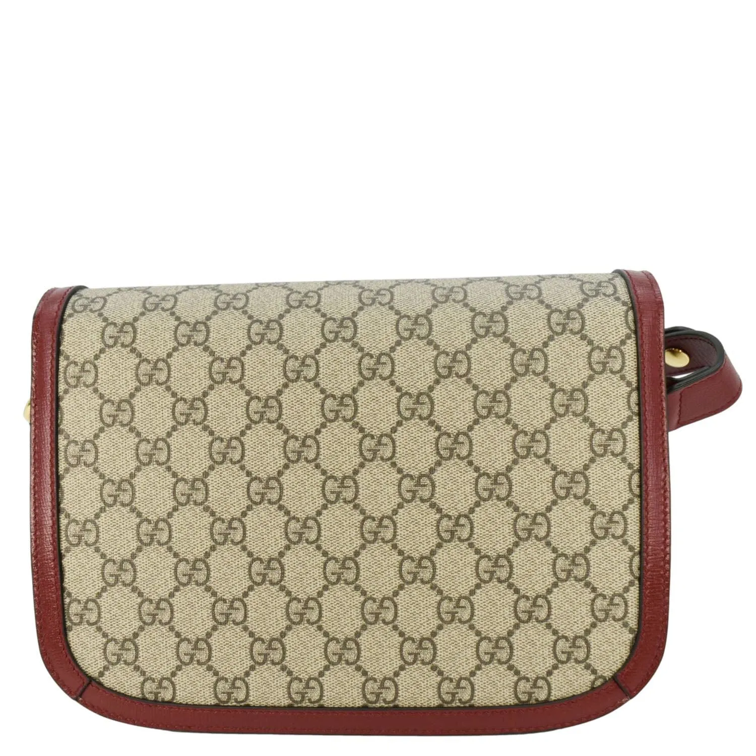 GUCCI Horsebit 1955 GG Supreme Canvas Shoulder Bag Beige 602204