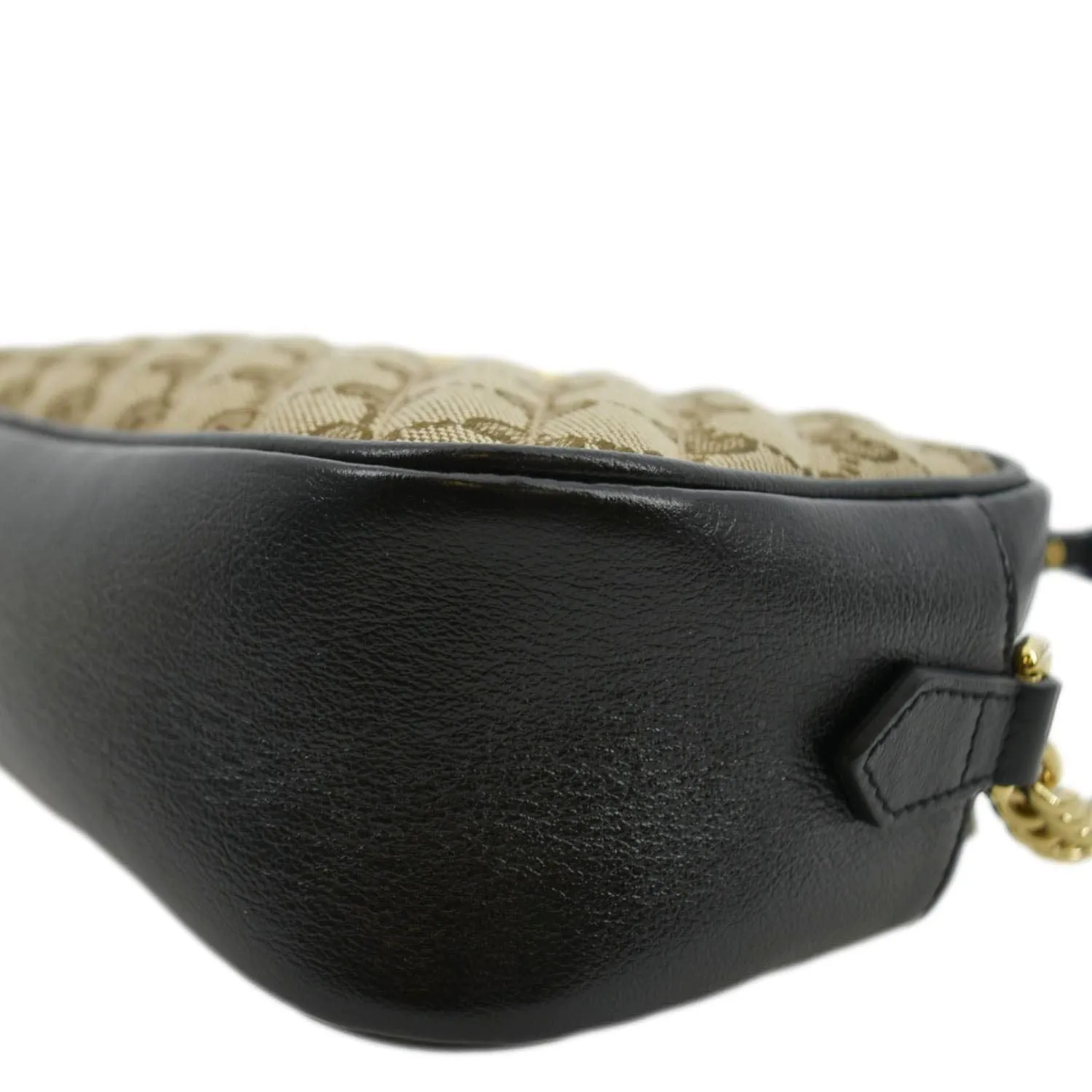 GUCCI Marmont Small Monogram Canvas Crossbody Camera Bag Beige 447632