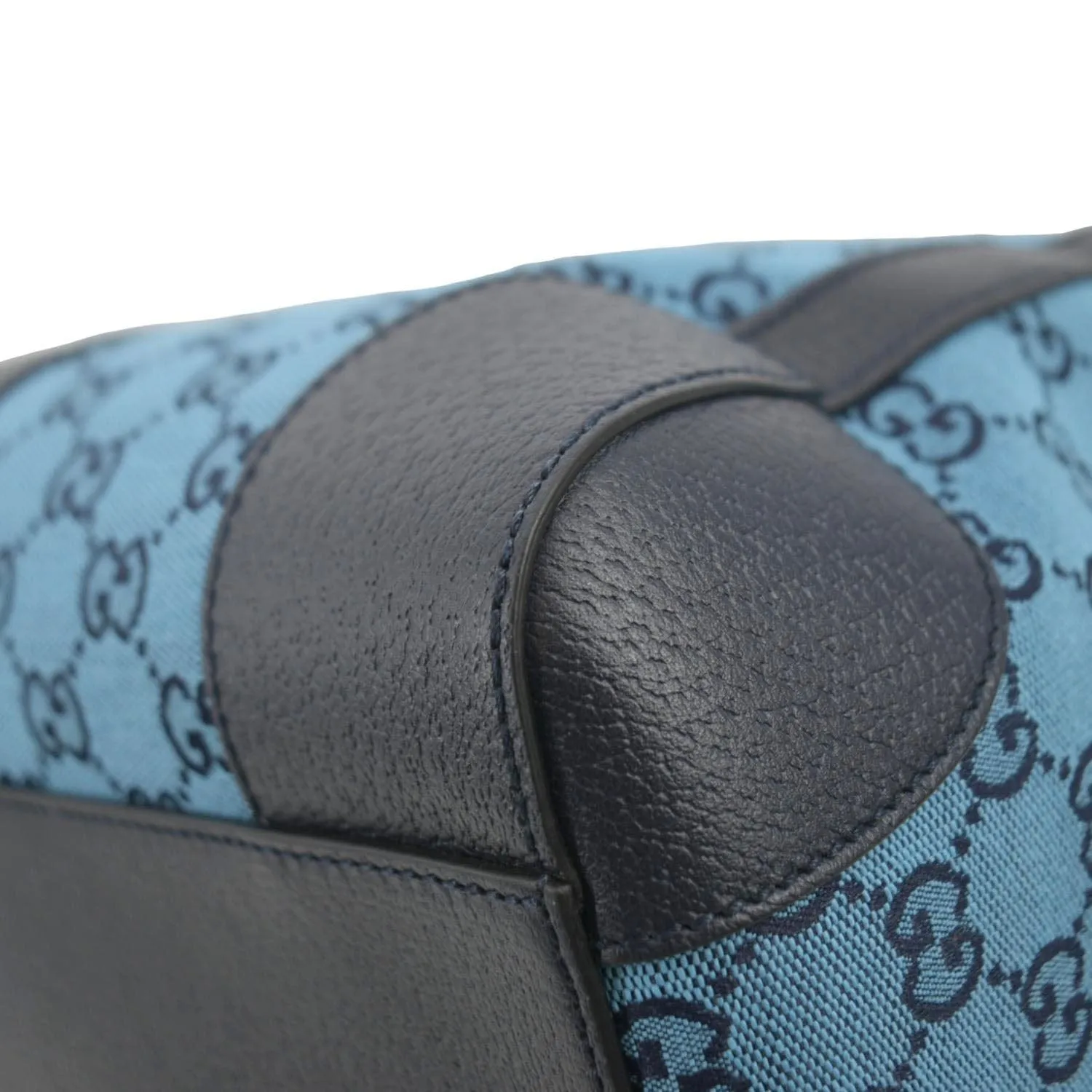 GUCCI Ophidia Duffle GG Supreme Canvas Satchel Bag Blue 648085