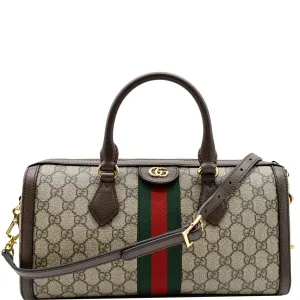 GUCCI Ophidia GG Canvas Medium Top Handle Shoulder Bag Beige 524532