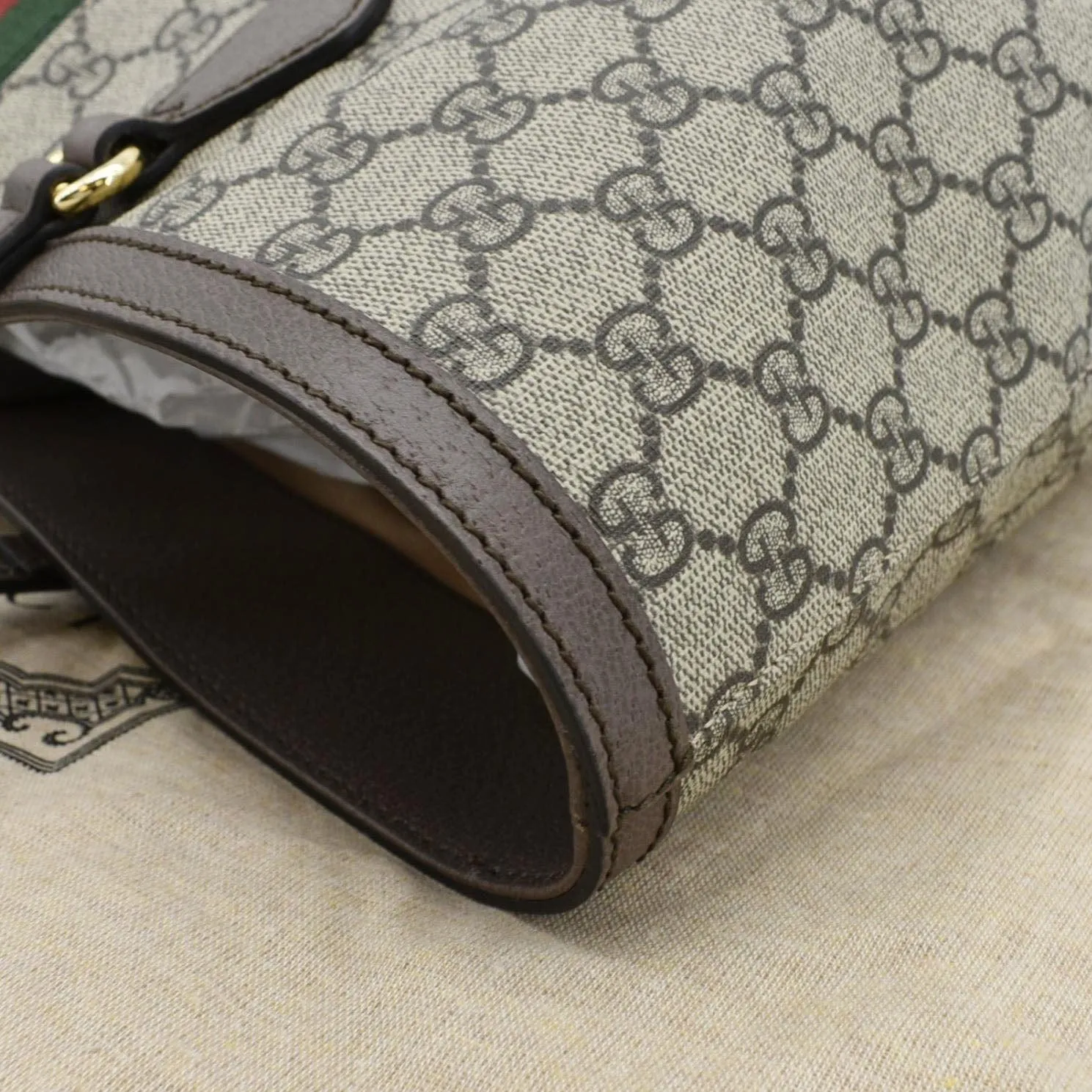 GUCCI Ophidia  Medium GG Supreme Tote Shoulder Bag Beige 631685