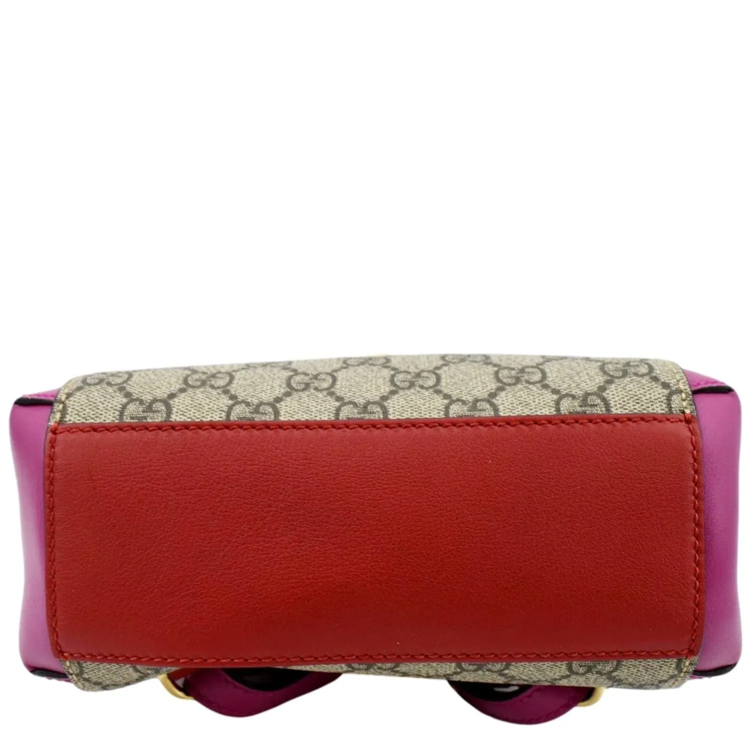 GUCCI Padlock GG Supreme Canvas Leather Backpack Red 498194