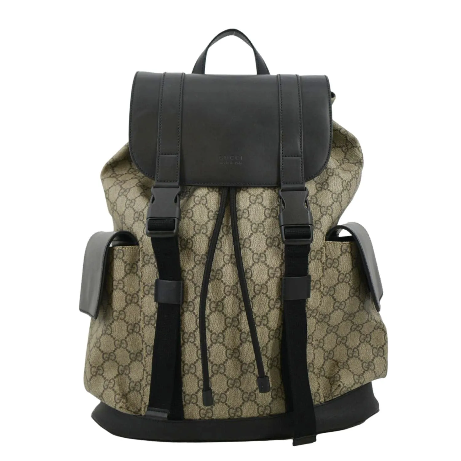 GUCCI Soft GG Supreme Canvas Backpack Bag Beige 450958