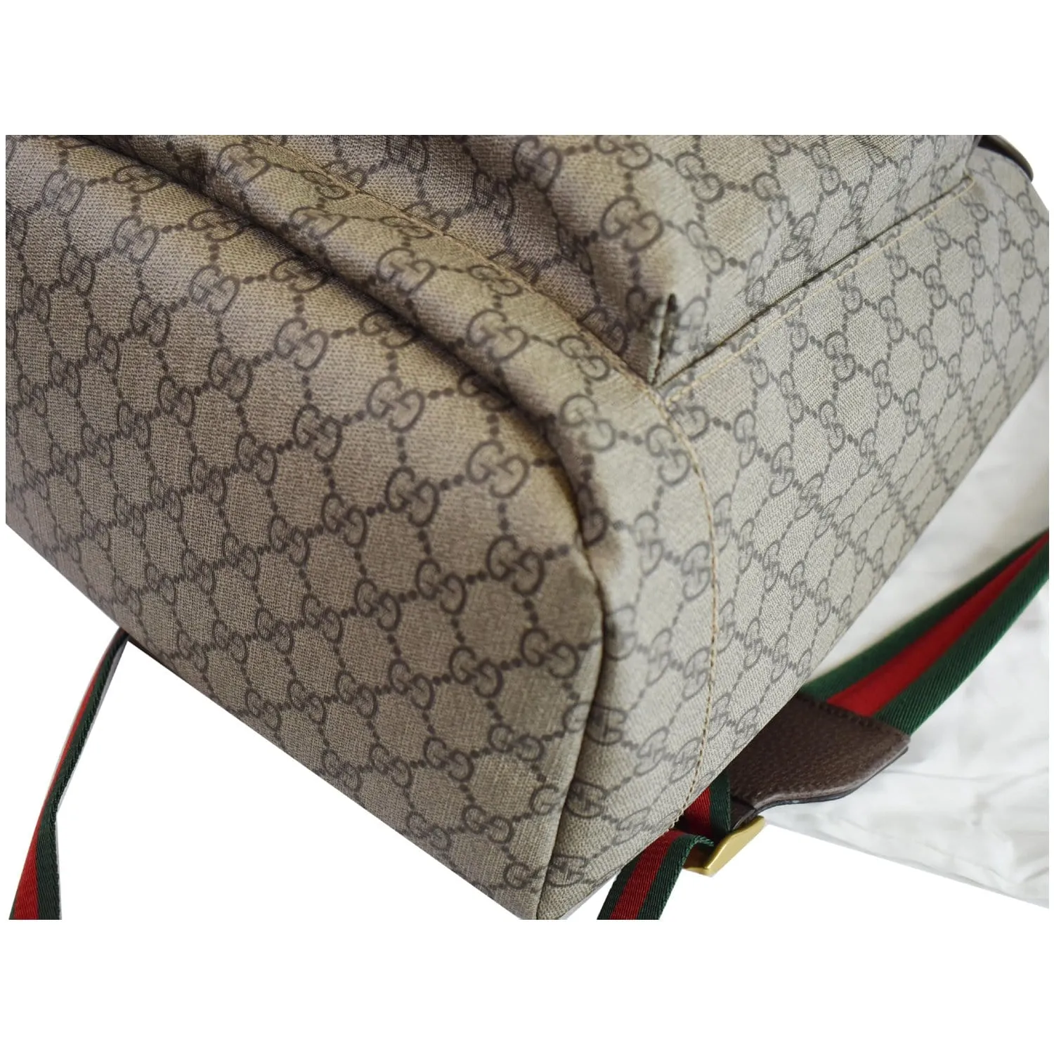 GUCCI Soft GG Supreme Canvas Backpack Bag Beige 473869