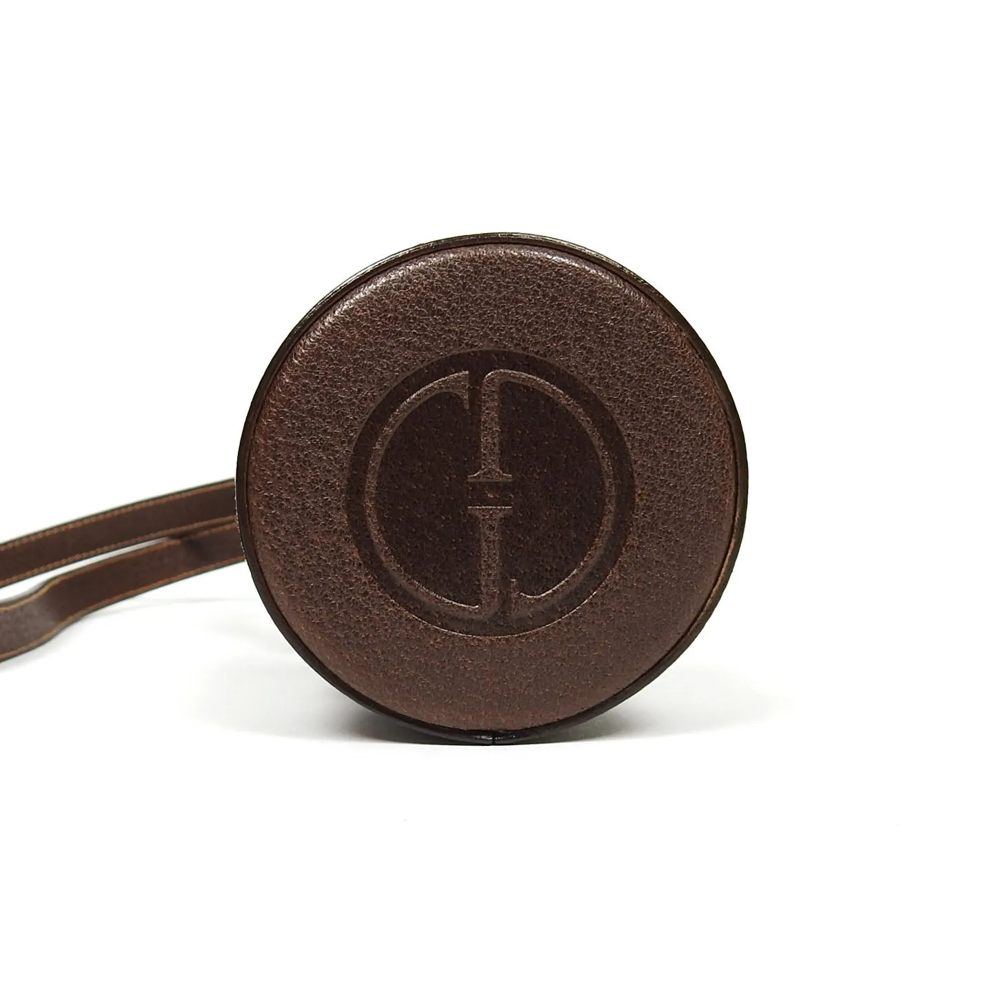 Gucci Vintage Brown Leather Bottle Holder