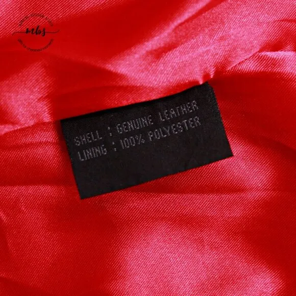GUESS Vintage Suede Leather Jacket Red Women M