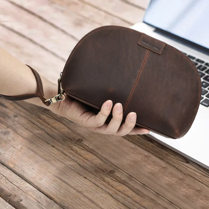 Handmade Leather Travel Pouch for Tech Accessories