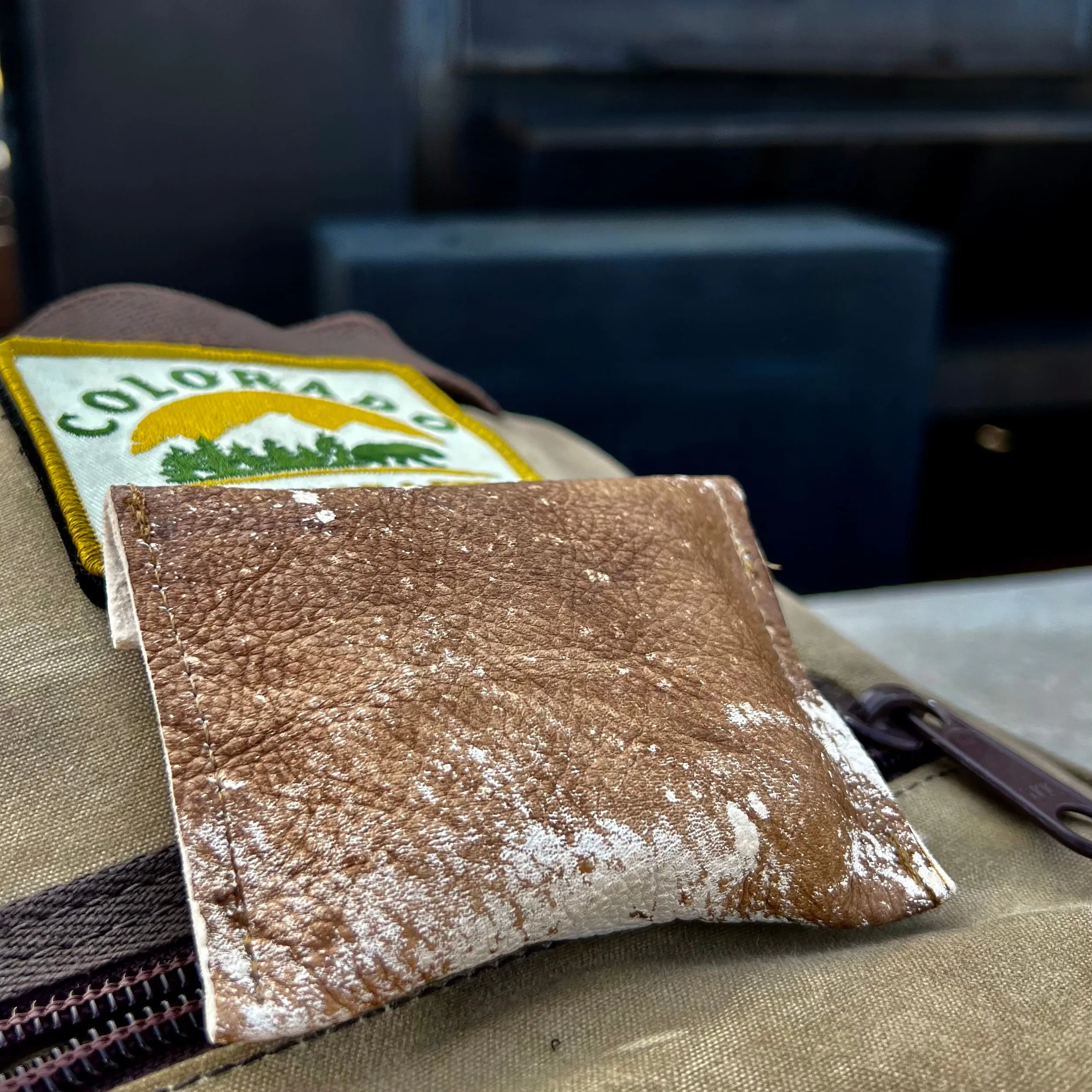 Handmade Vintage Cow Leather Spice Pouch / Hiking / Bushcraft / Camping / Survival (Includes Bottles)