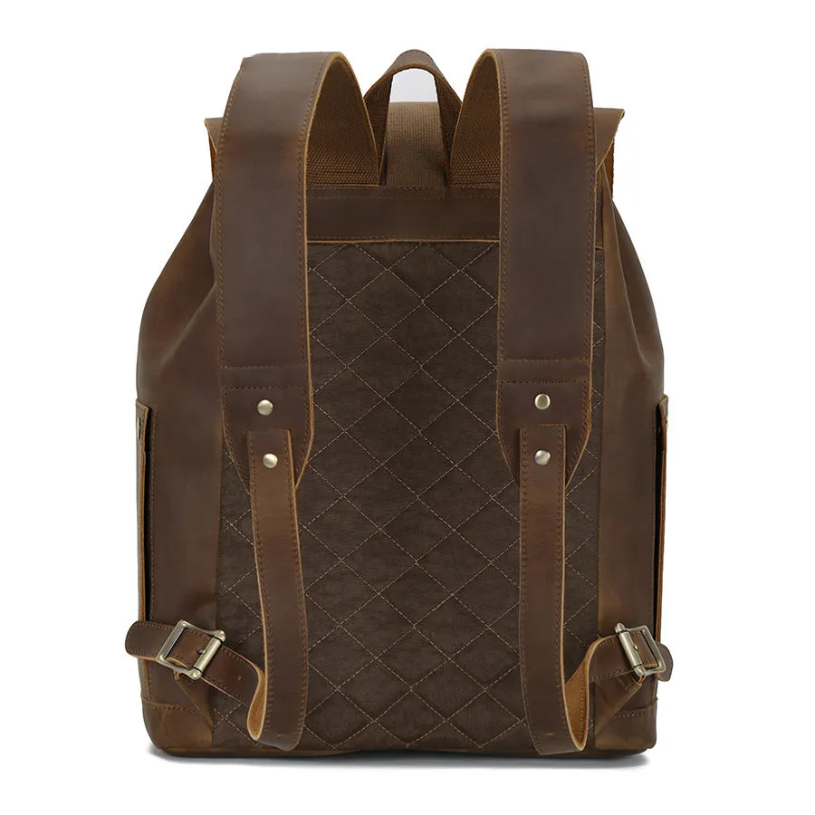 Handmade Vintage Drawstring Full-Grain Leather Backpack