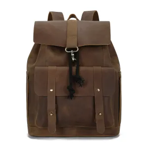 Handmade Vintage Drawstring Full-Grain Leather Backpack