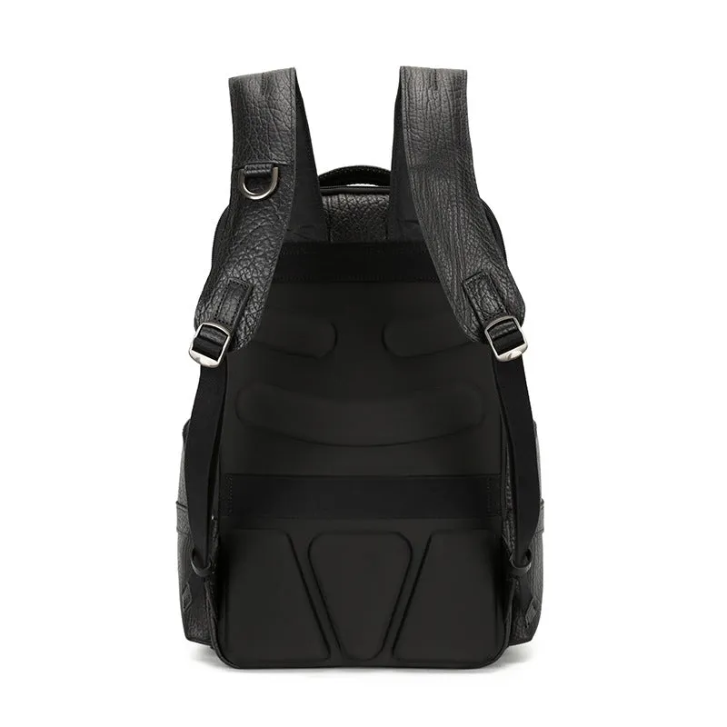 Handmade Vintage Full-Grain Leather Backpack with Zipper Closure