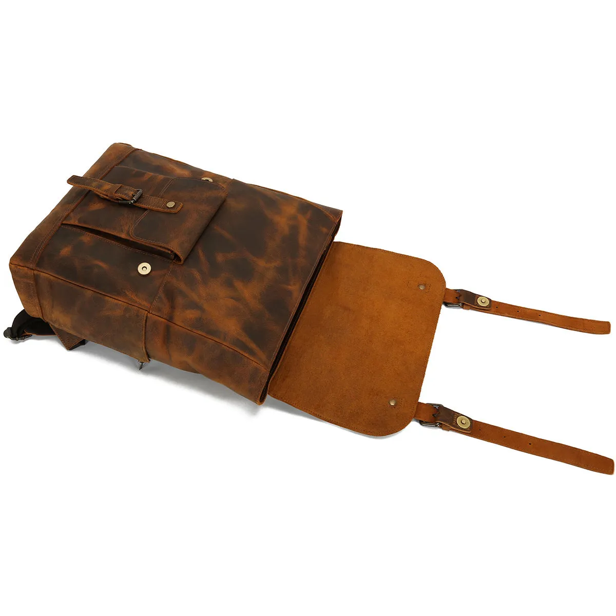 Handmade Vintage Full-Grain Leather Business Backpack
