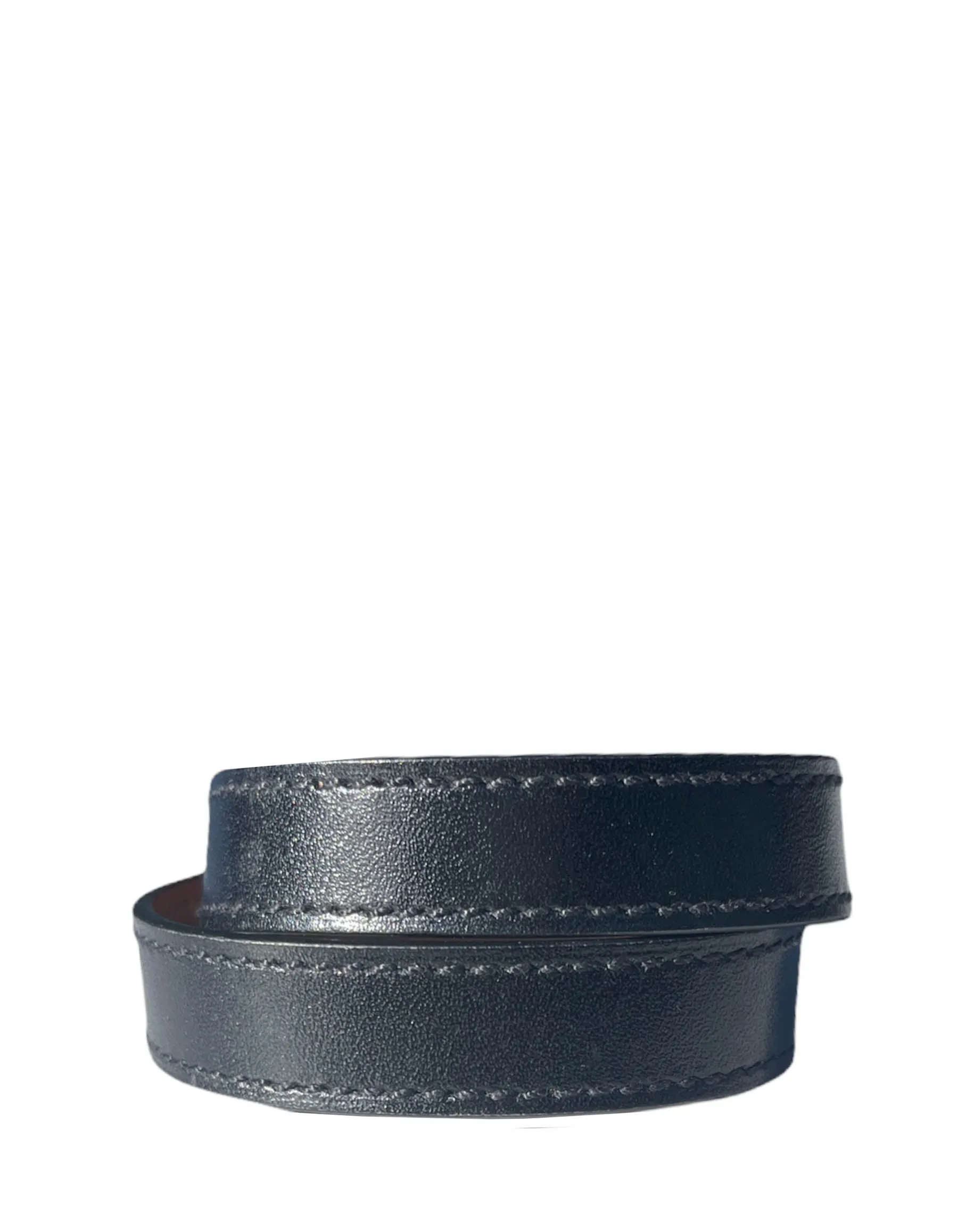 Hermes Black/Palladium Kelly Double Tour Bracelet sz XS