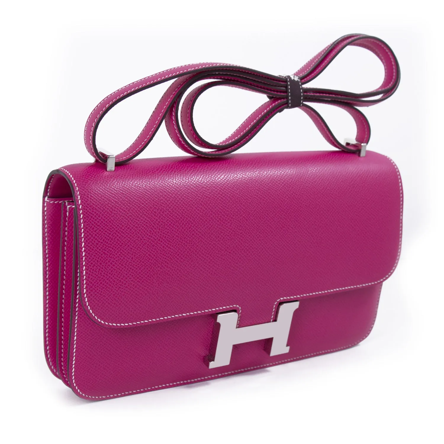 Hermès Constance Elan 25 Rose Tyrien Epsom