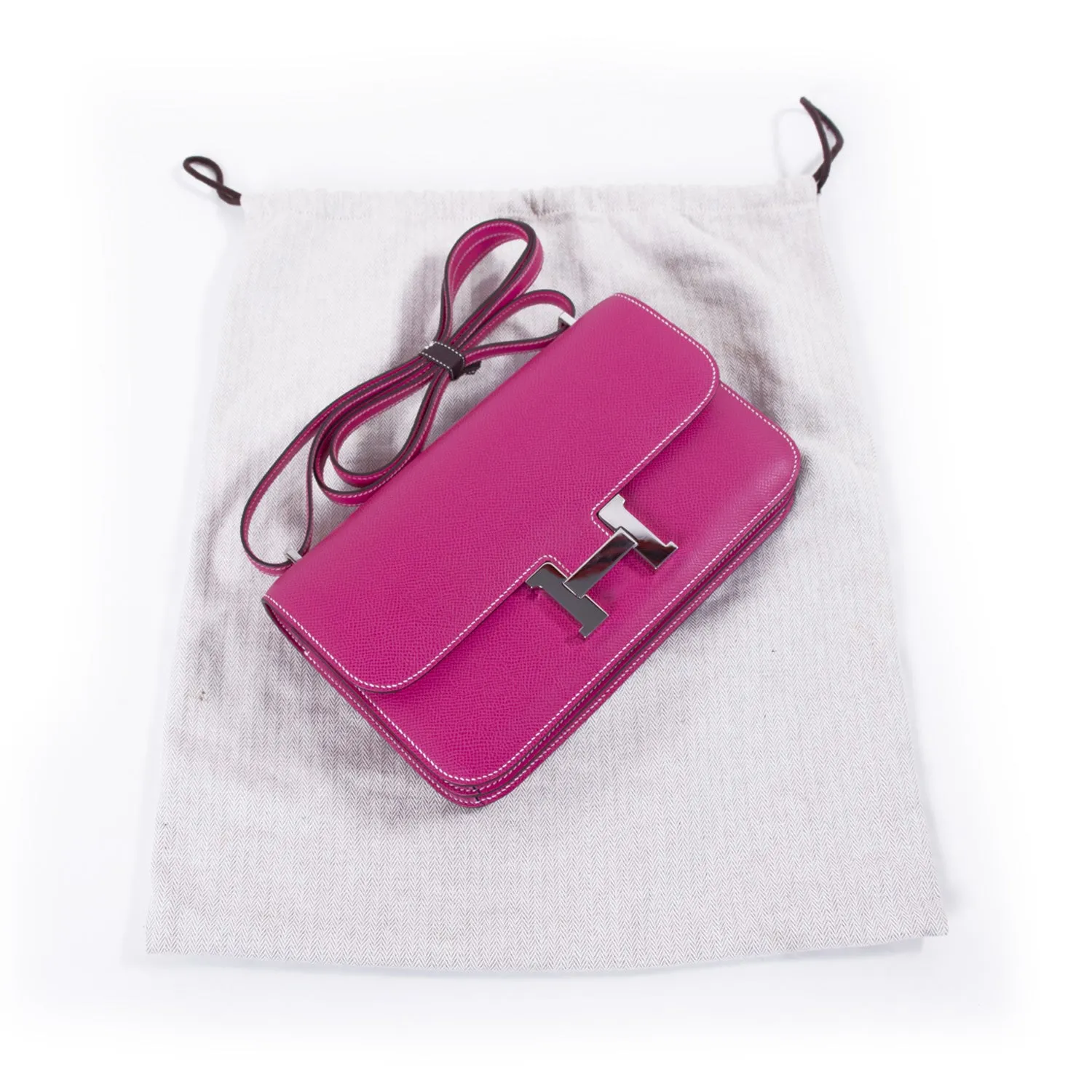 Hermès Constance Elan 25 Rose Tyrien Epsom