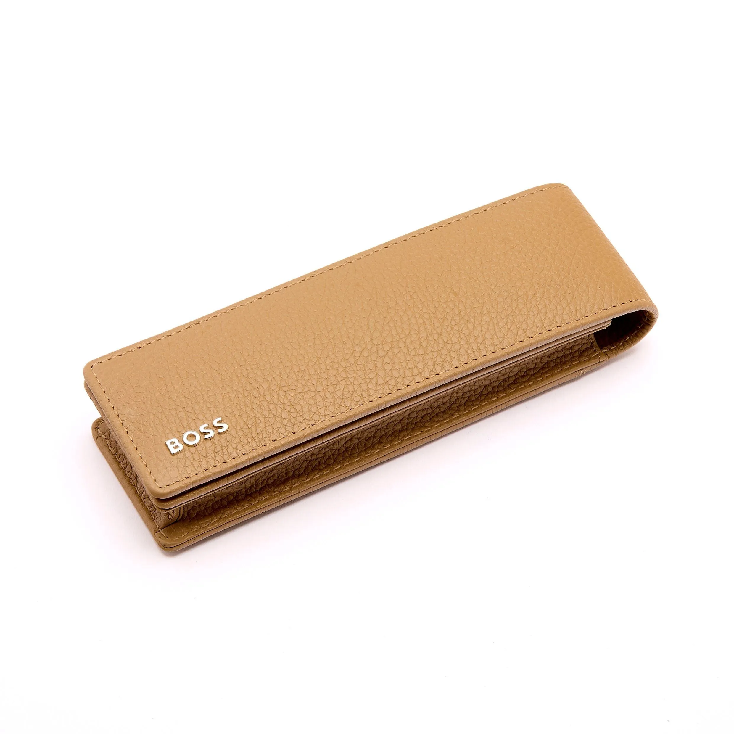 HUGO BOSS HLD417X - Double pen pouch Classic Grained Camel