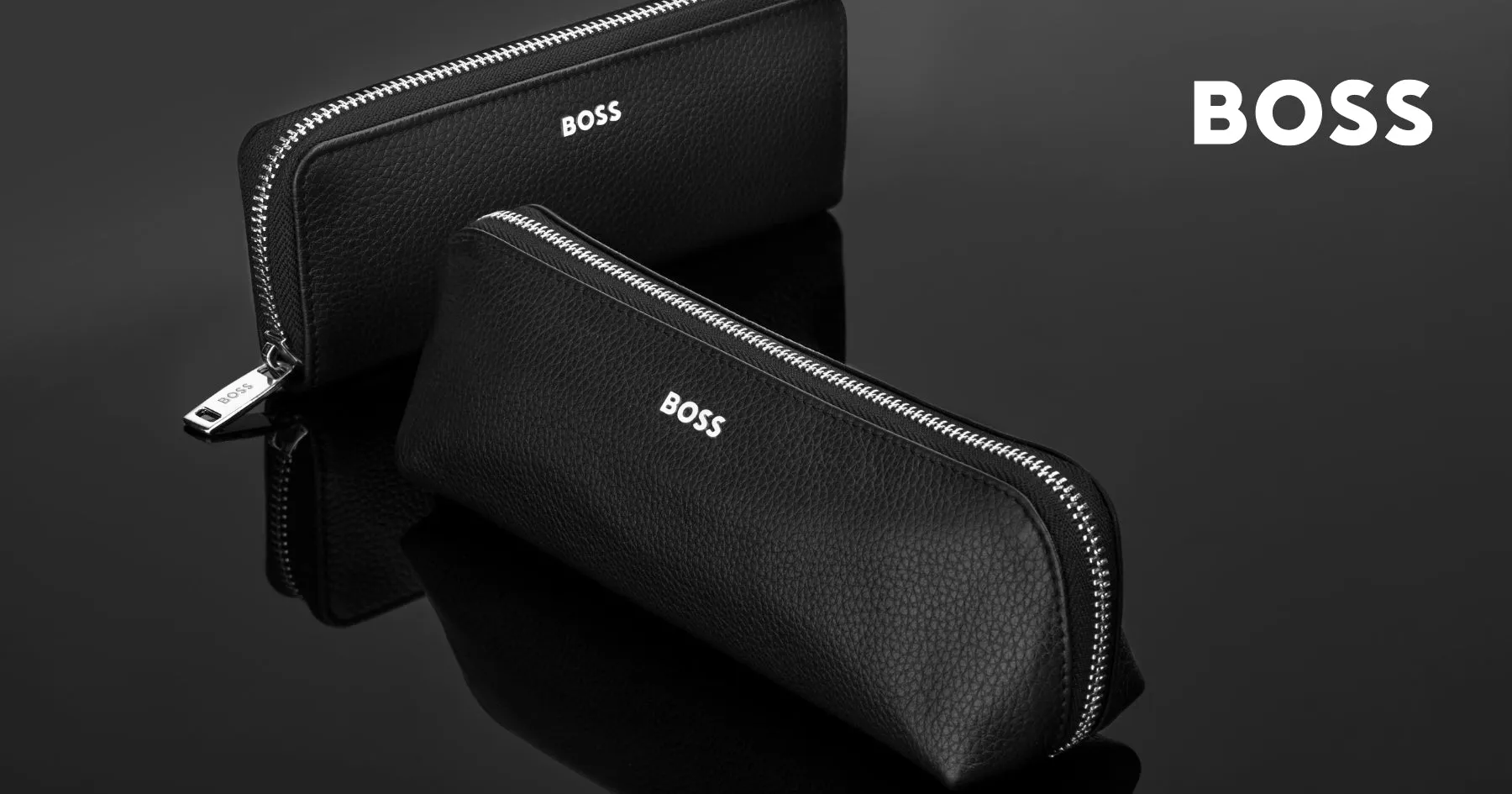 HUGO BOSS HLX417A - Big pen case Classic Grained Black
