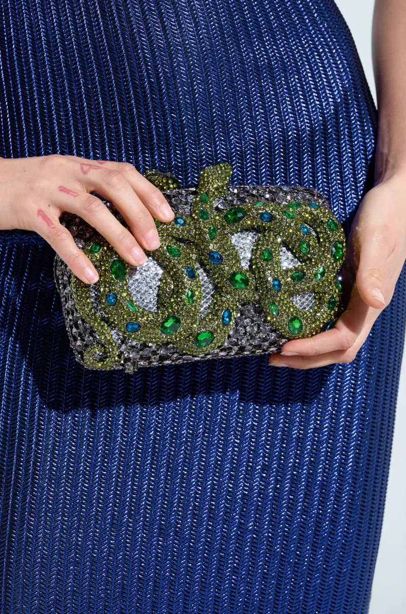 IN THE GARDEN RHINESTONE CLUTCH