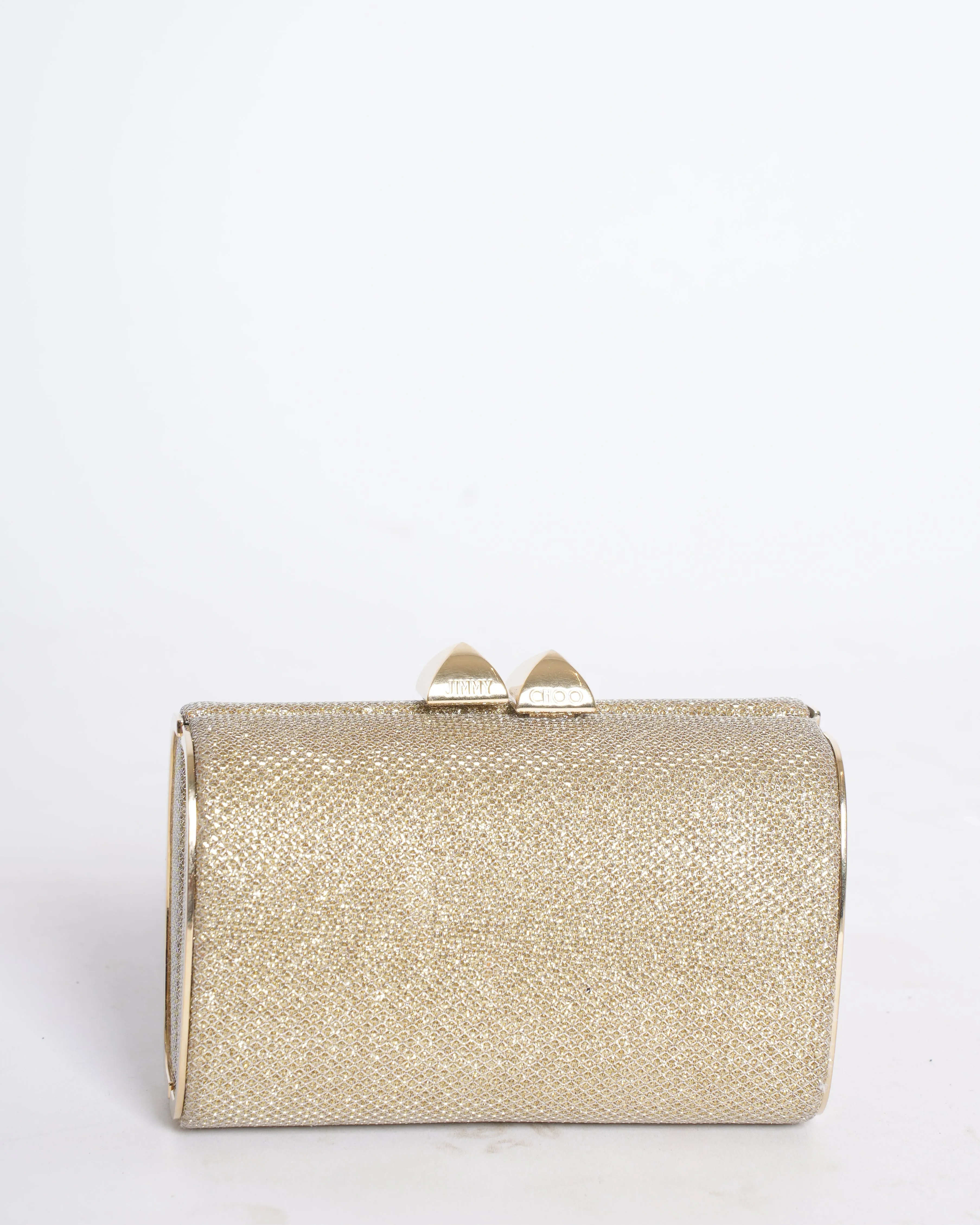Jimmy Choo metallic small clutch