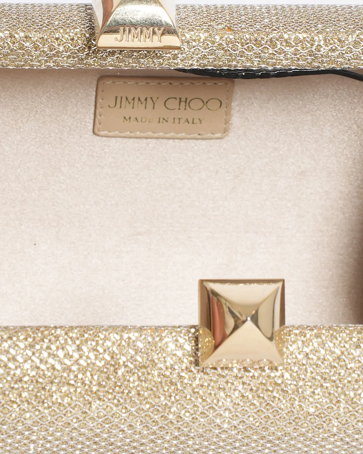 Jimmy Choo metallic small clutch