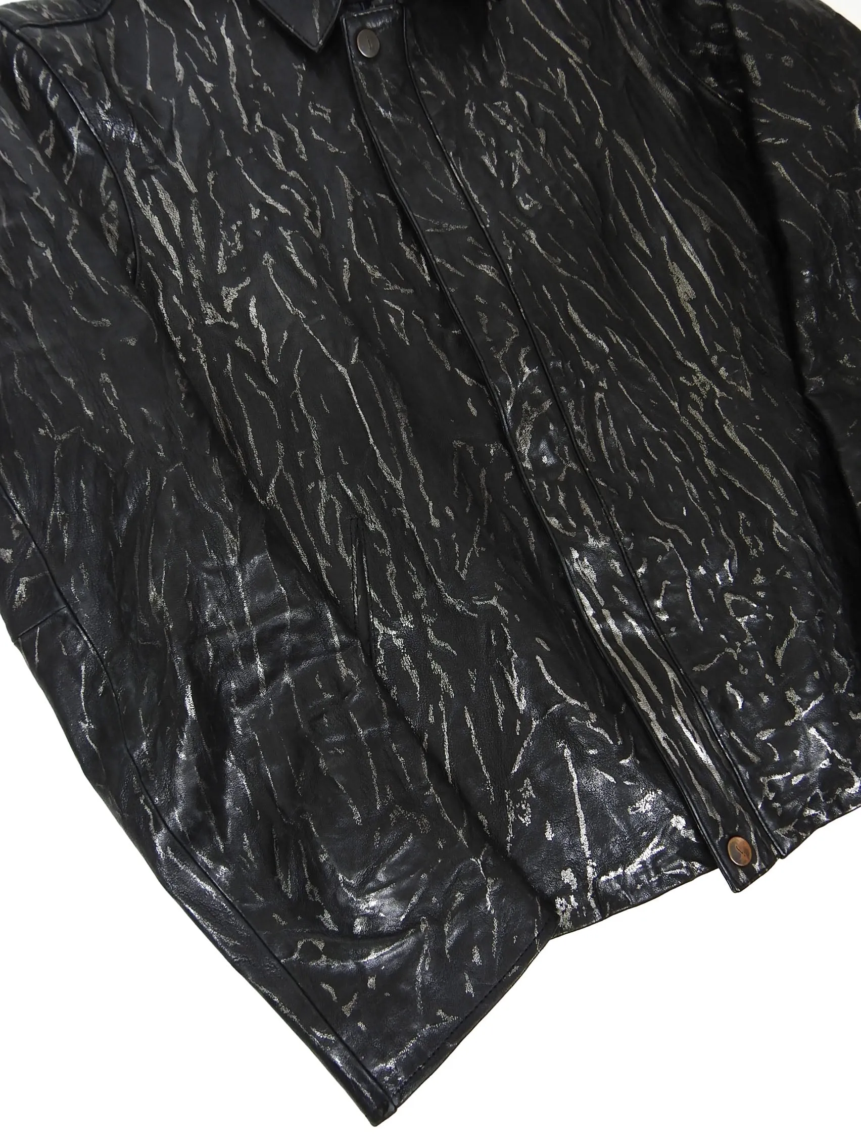 John Varvatos Leather Jacket Size 48