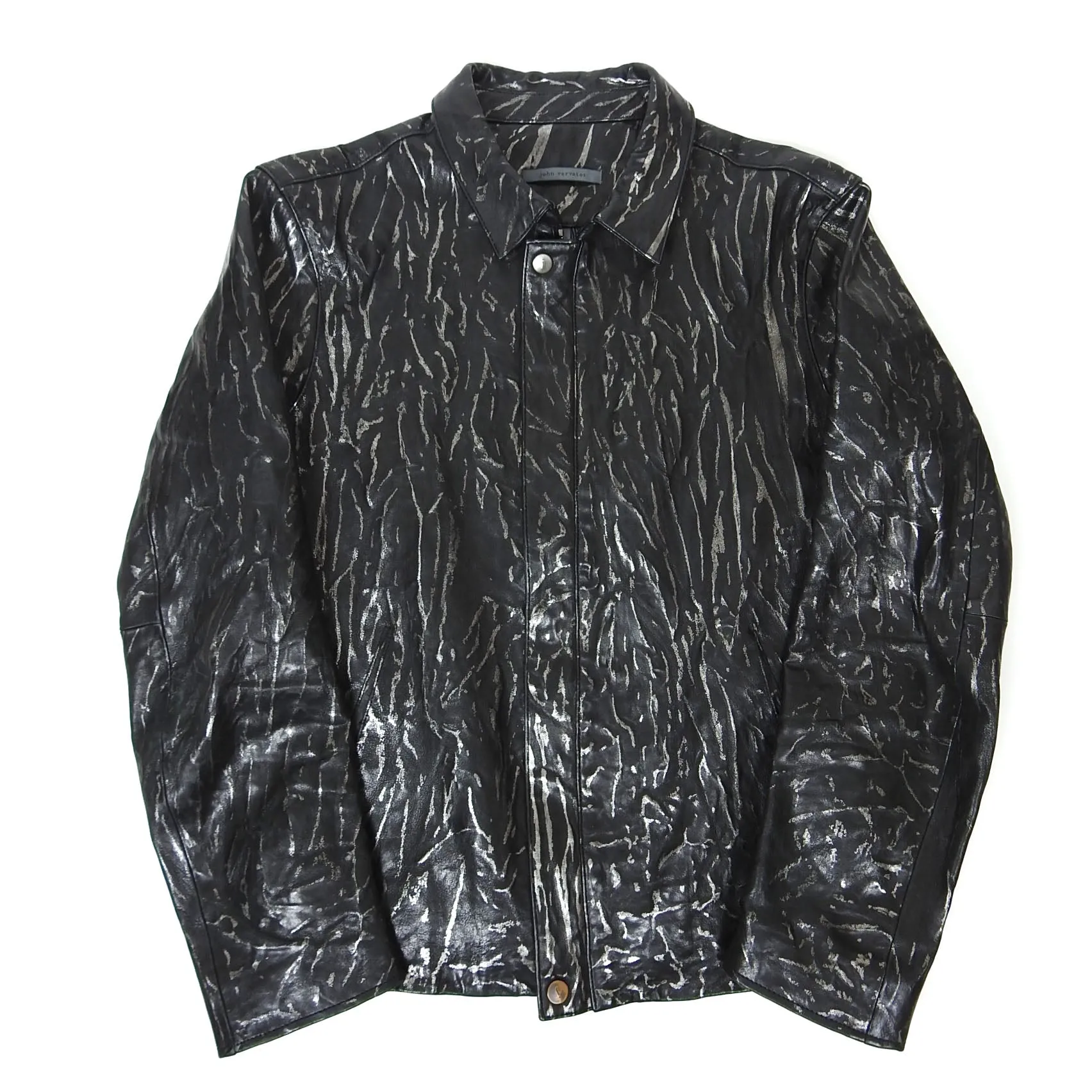 John Varvatos Leather Jacket Size 48