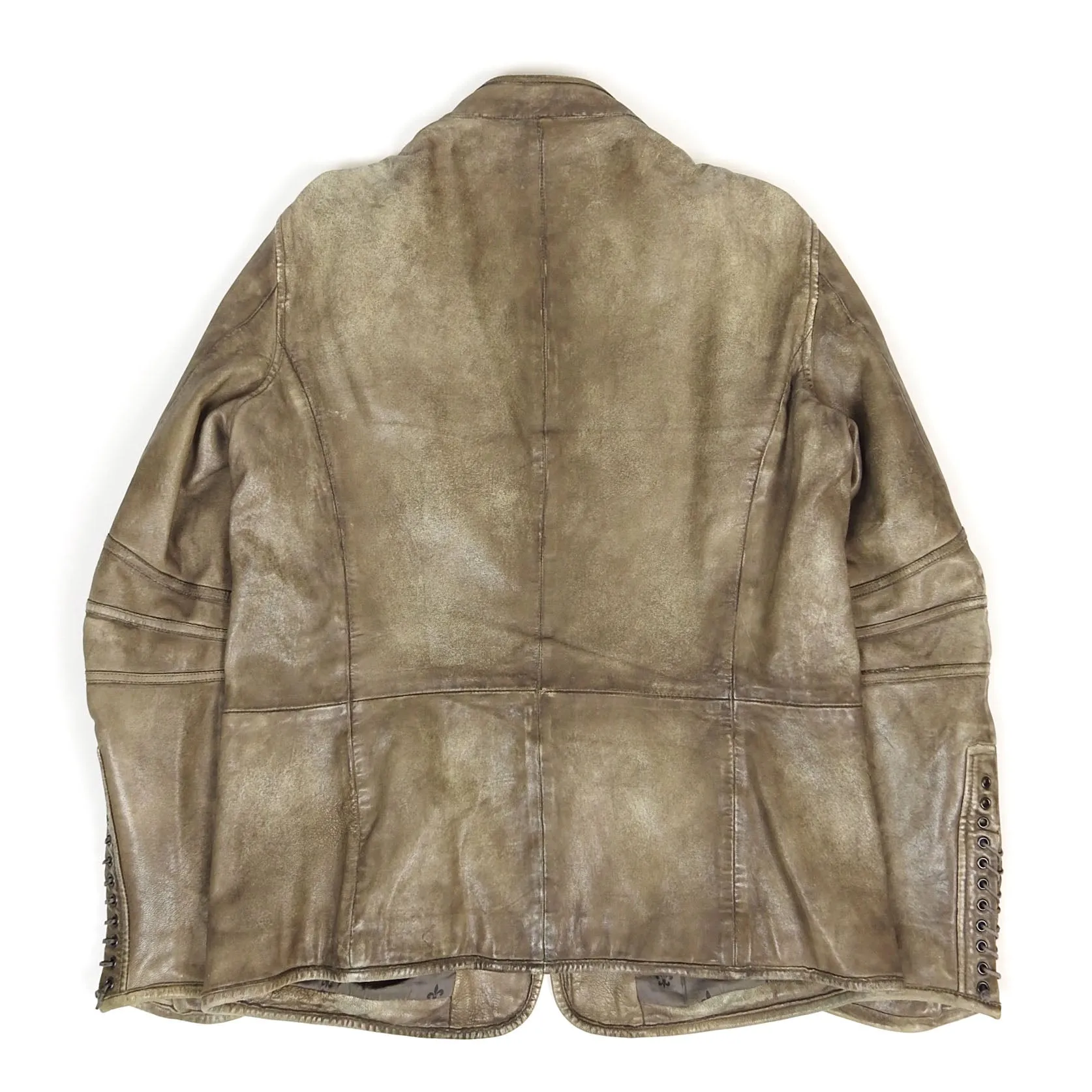 John Varvatos Leather Jacket Size 48