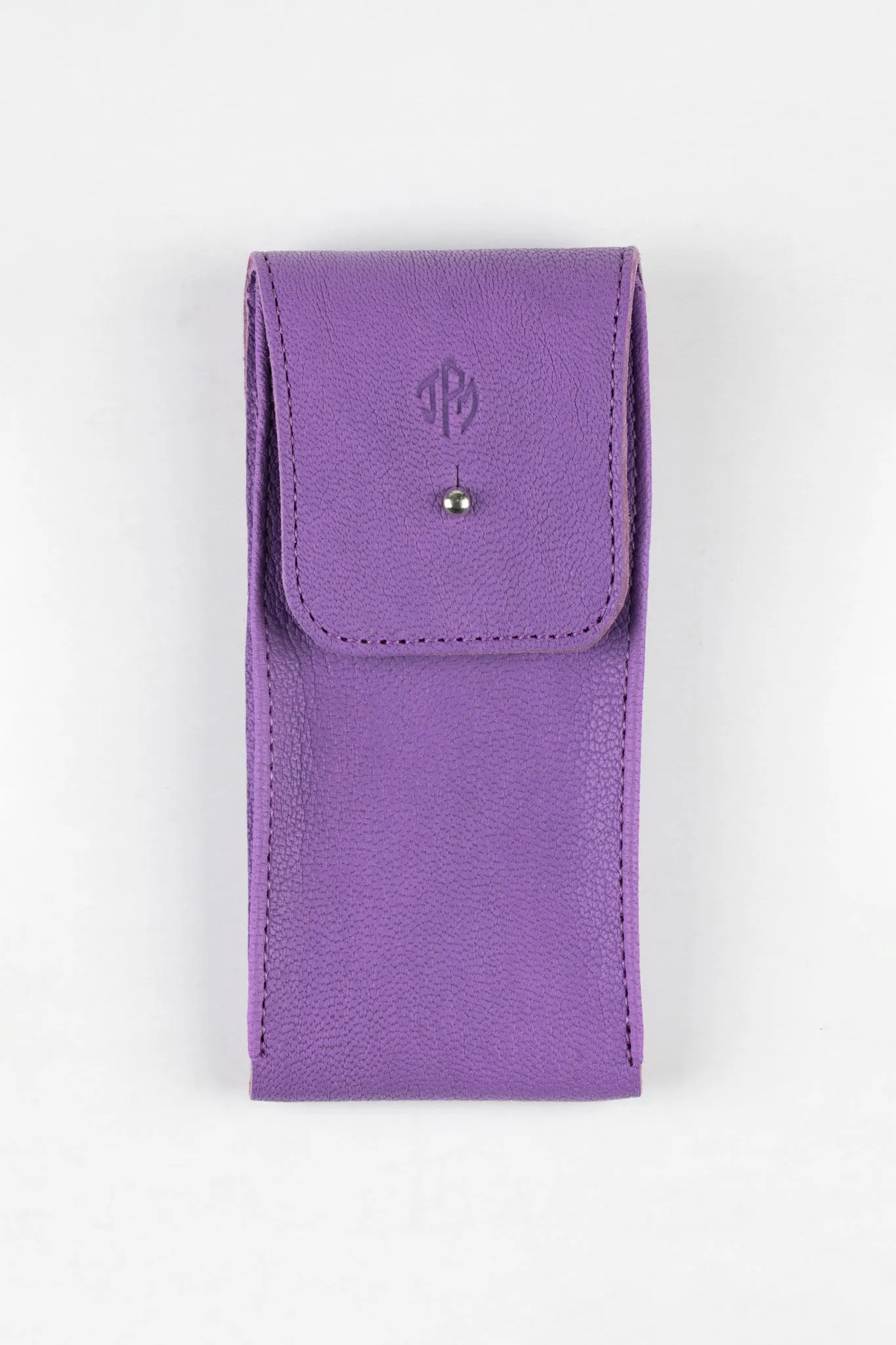 JPM Single Watch Leather Travel Pouch in PURPLE