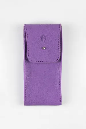 JPM Single Watch Leather Travel Pouch in PURPLE