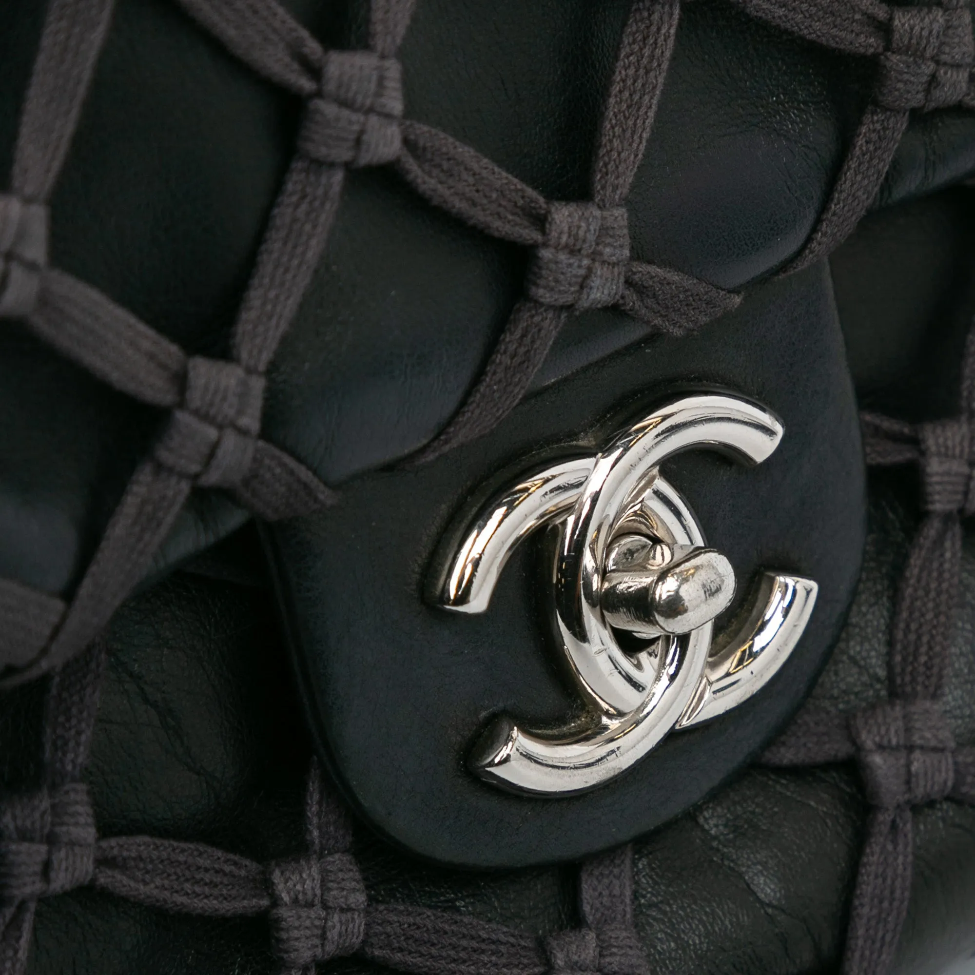 Jumbo Calfskin Canebiers Net Flap