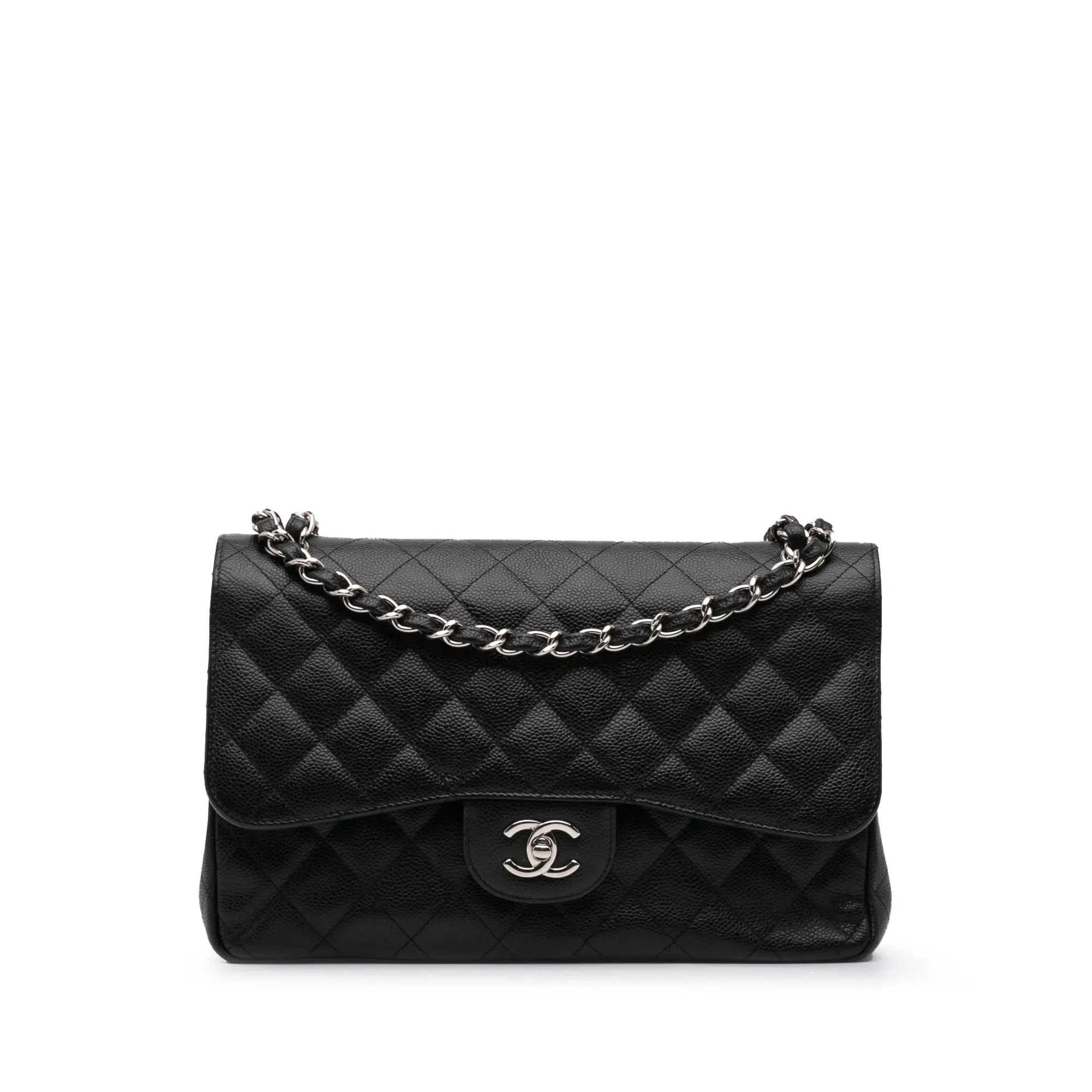 Jumbo Classic Caviar Double Flap