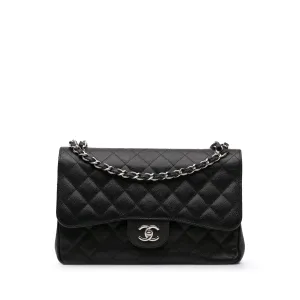Jumbo Classic Caviar Double Flap