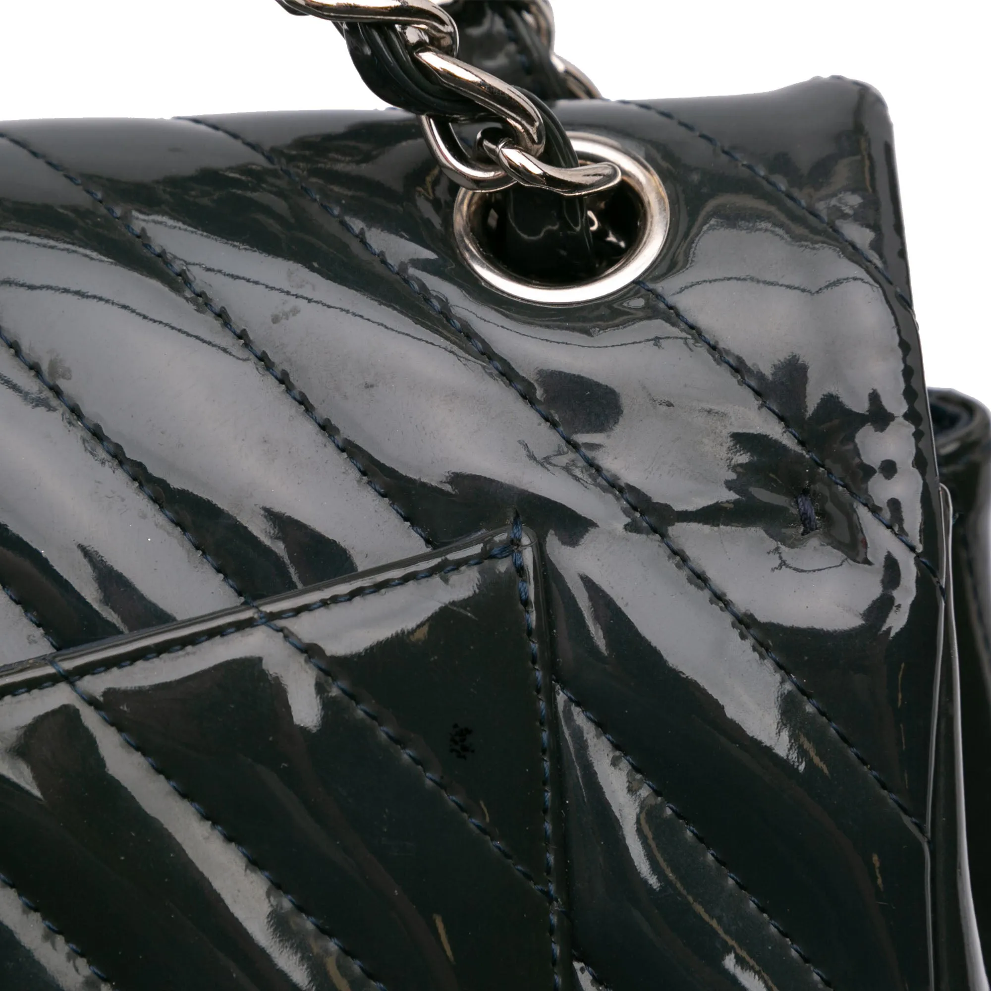 Jumbo Classic Chevron Patent Double Flap