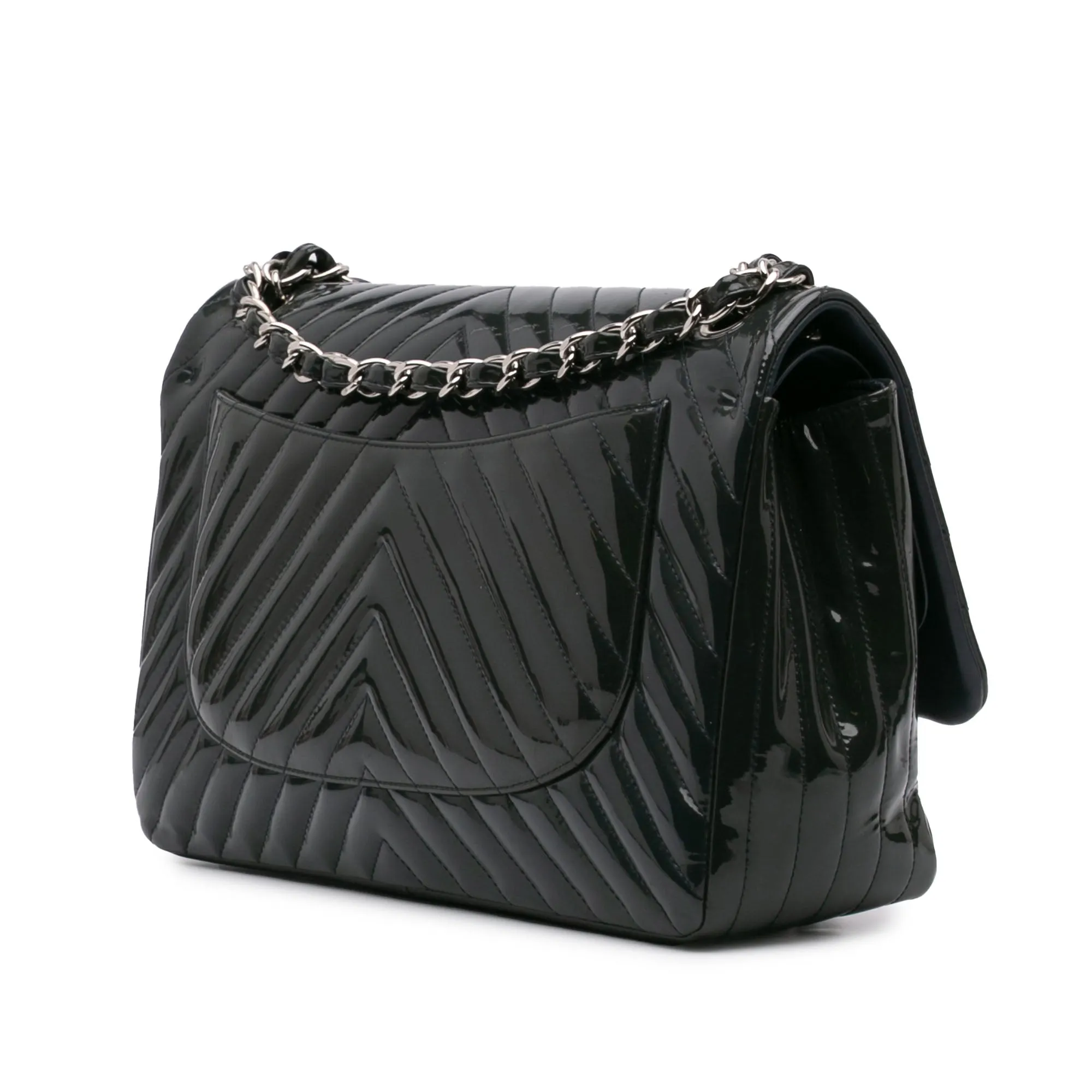 Jumbo Classic Chevron Patent Double Flap