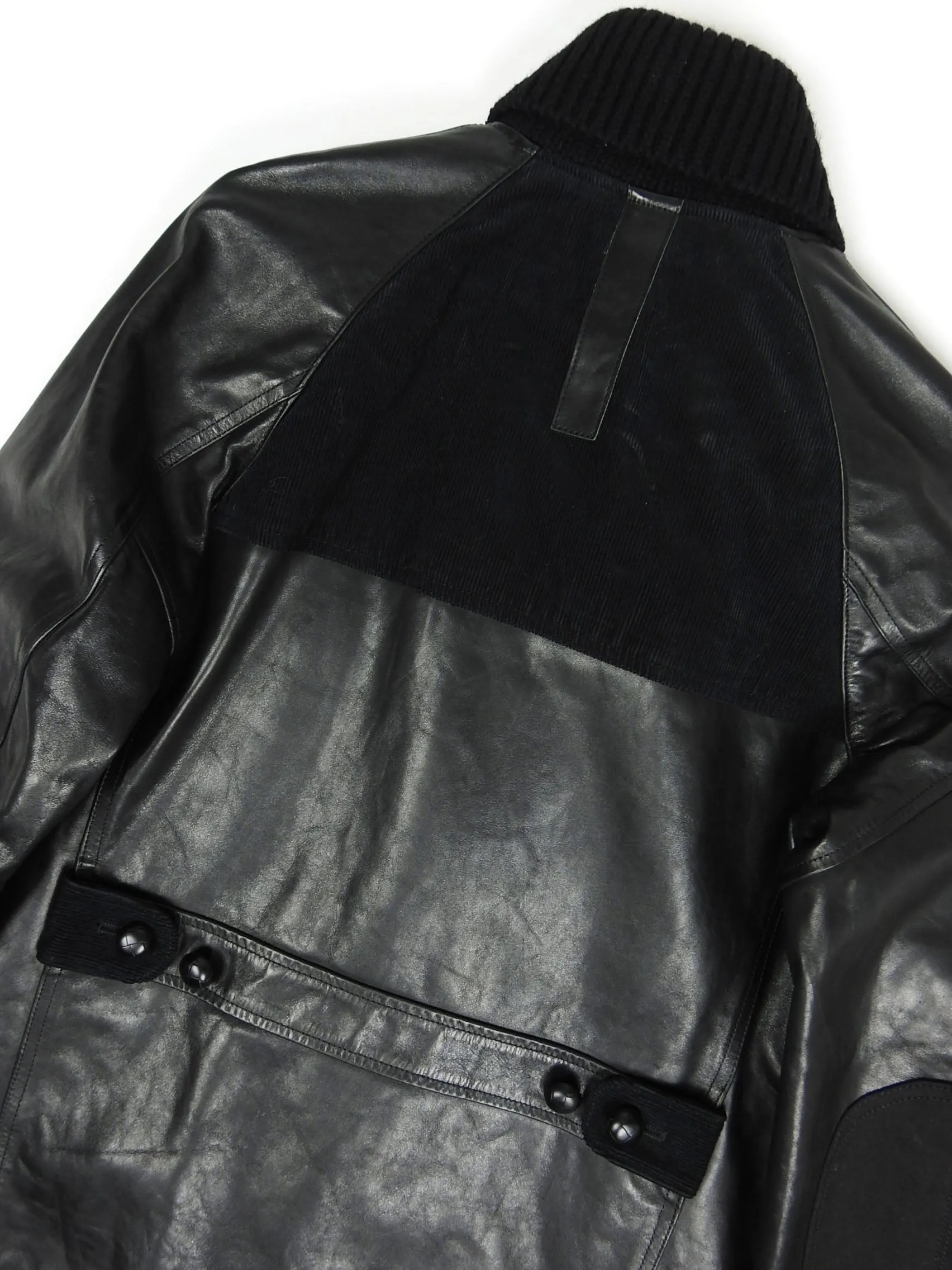 Junya Watanabe AD2011 Black Leather Jacket Size Medium