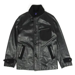 Junya Watanabe AD2011 Black Leather Jacket Size Medium